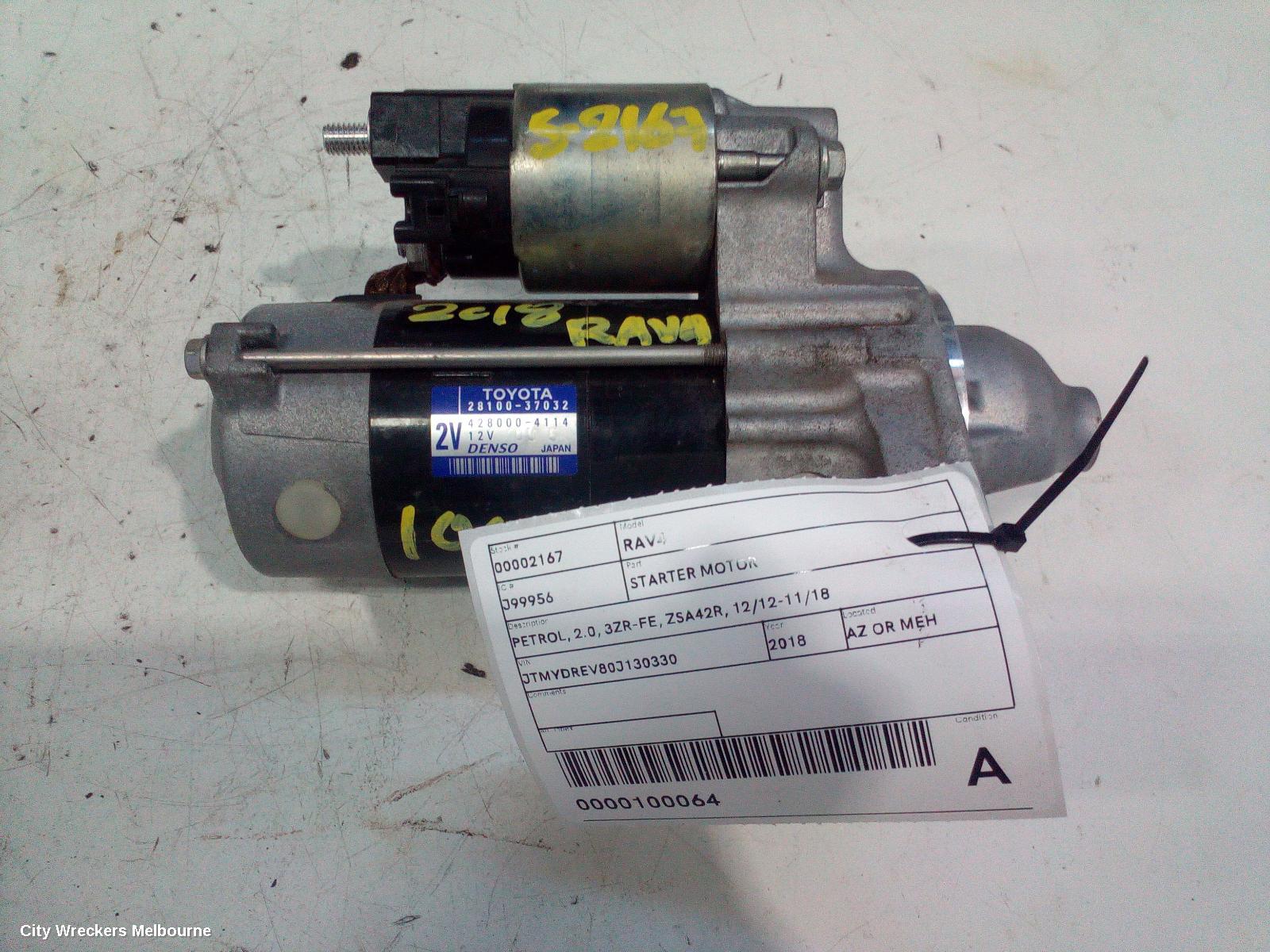 TOYOTA RAV4 STARTER, PETROL, 2.0, 3ZR-FE, ZSA42R, 12/2012 - 11/2018 - Image 3