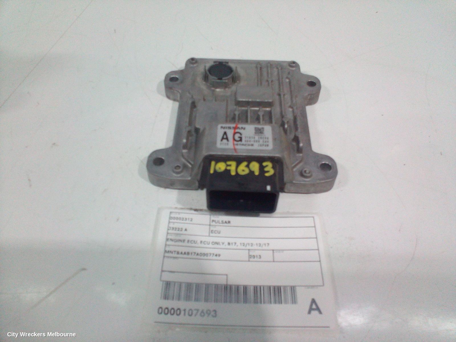 NISSAN PULSAR ECU, ENGINE ECU, ECU ONLY, B17, 12/2012 - 12/2017 - Image 2