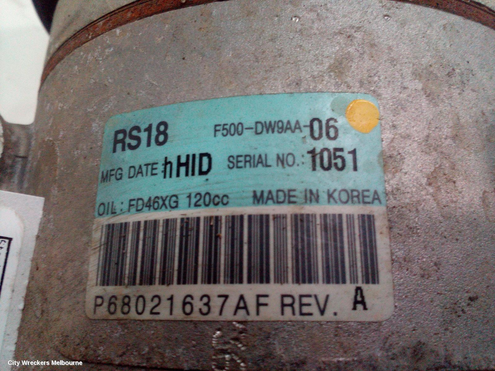 CHRYSLER 300C A/C COMPRESSOR, LX, 3.6, PETROL, HALLA BRAND, 05/2012 - 12/2014 - Image 1