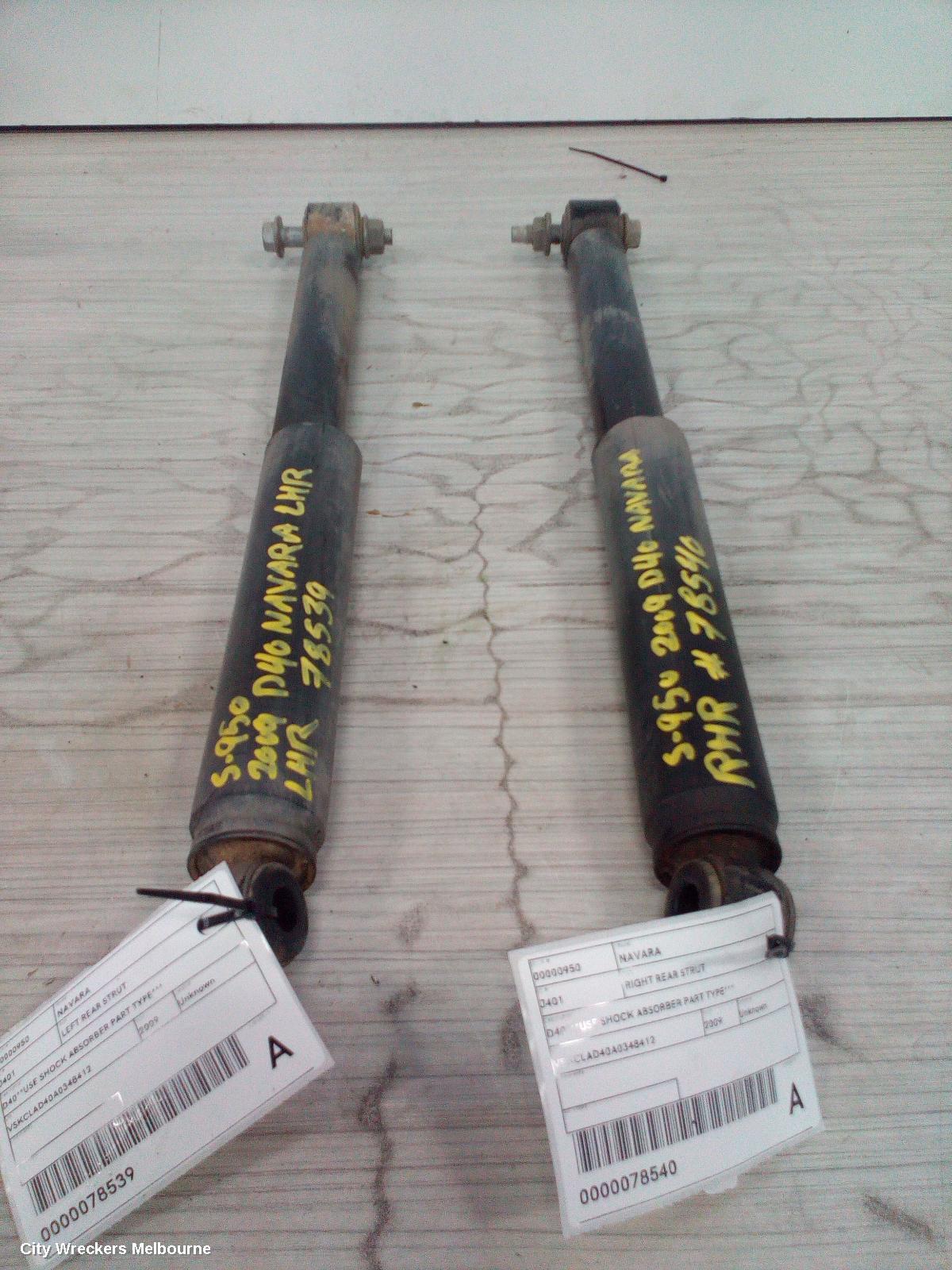 NISSAN NAVARA LEFT REAR STRUT, D40**USE SHOCK ABSORBER PART TYPE*** - Image 2