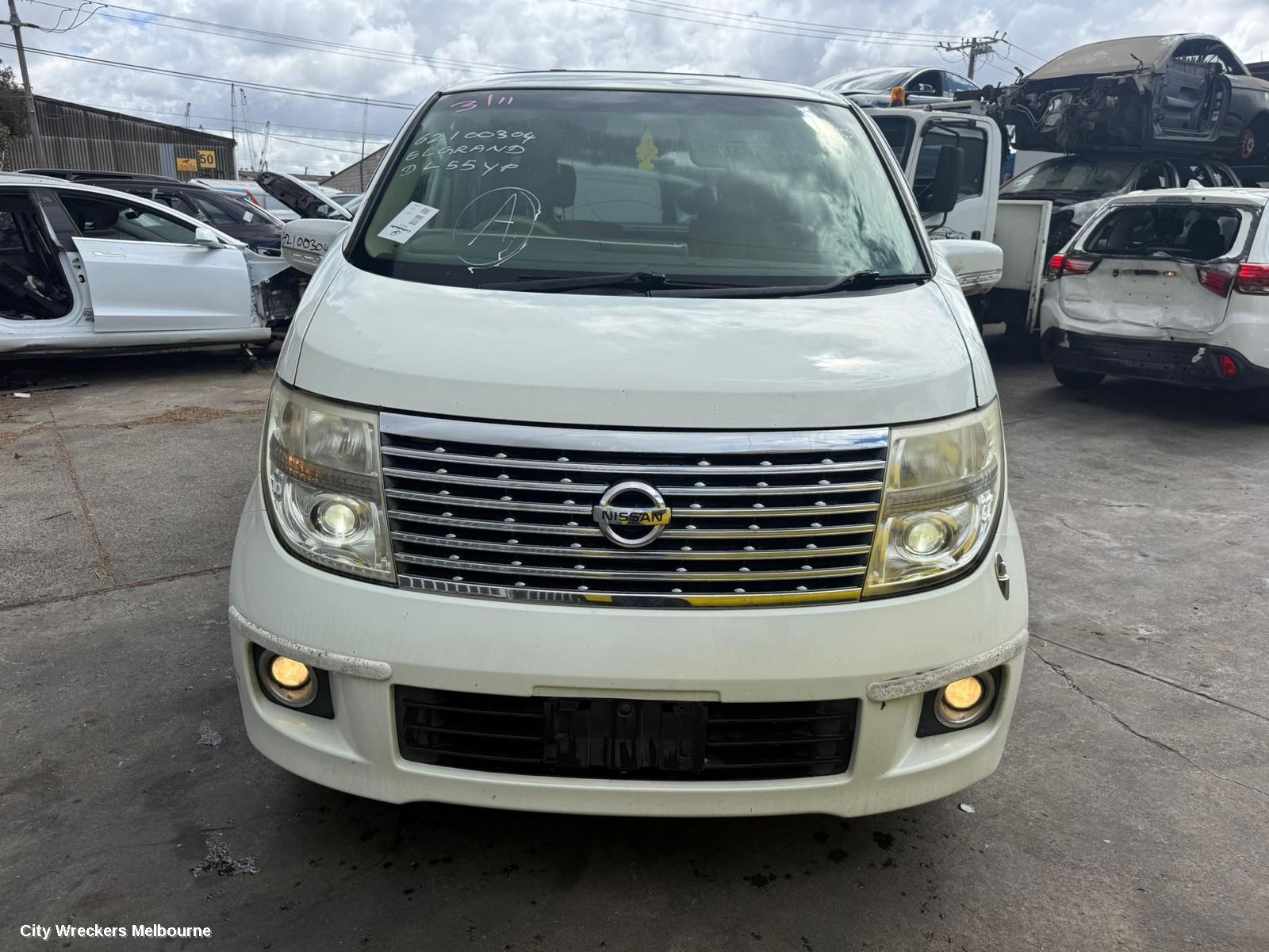 NISSAN ELGRAND LEFT FRONT DOOR, E51, NON HIGHWAY STAR TYPE (W/O MOULD), 05/2002 - 12/2010 - Image 1