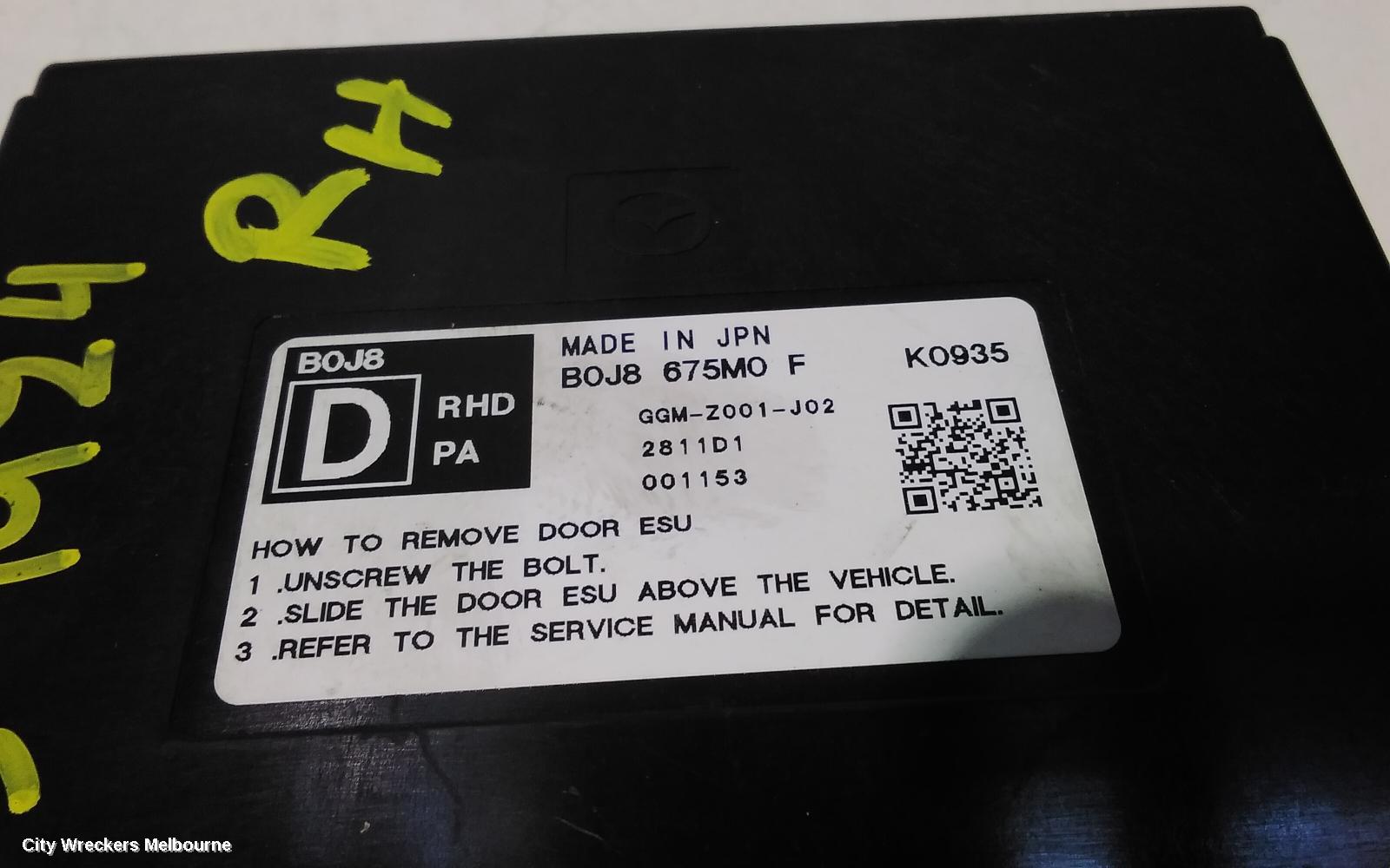 MAZDA 3, BP, 03/2019 ONWARDS, B0J8-675M0 F DOOR CONTROL MODULE RHF: 95646 - Image 2