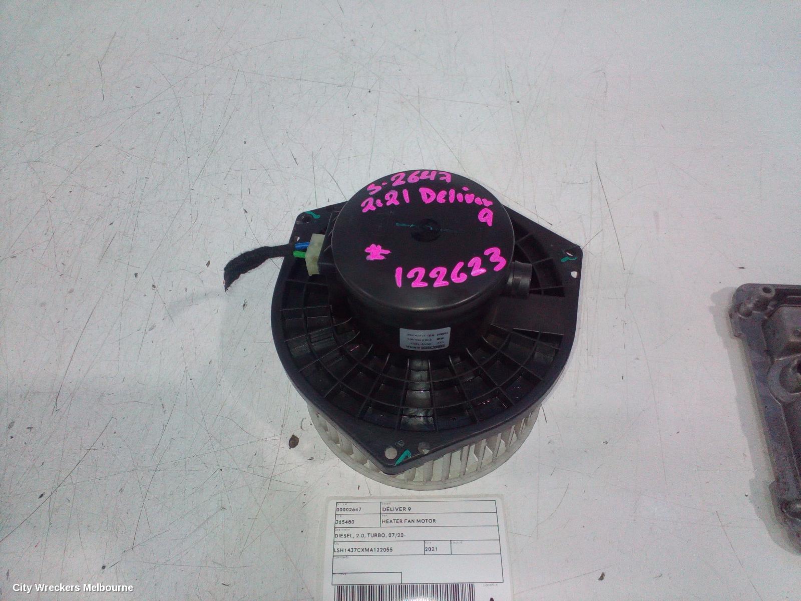 LDV DELIVER 9 HEATER FAN MOTOR, DIESEL, 2.0, TURBO, 07/2020 ONWARDS - Image 1