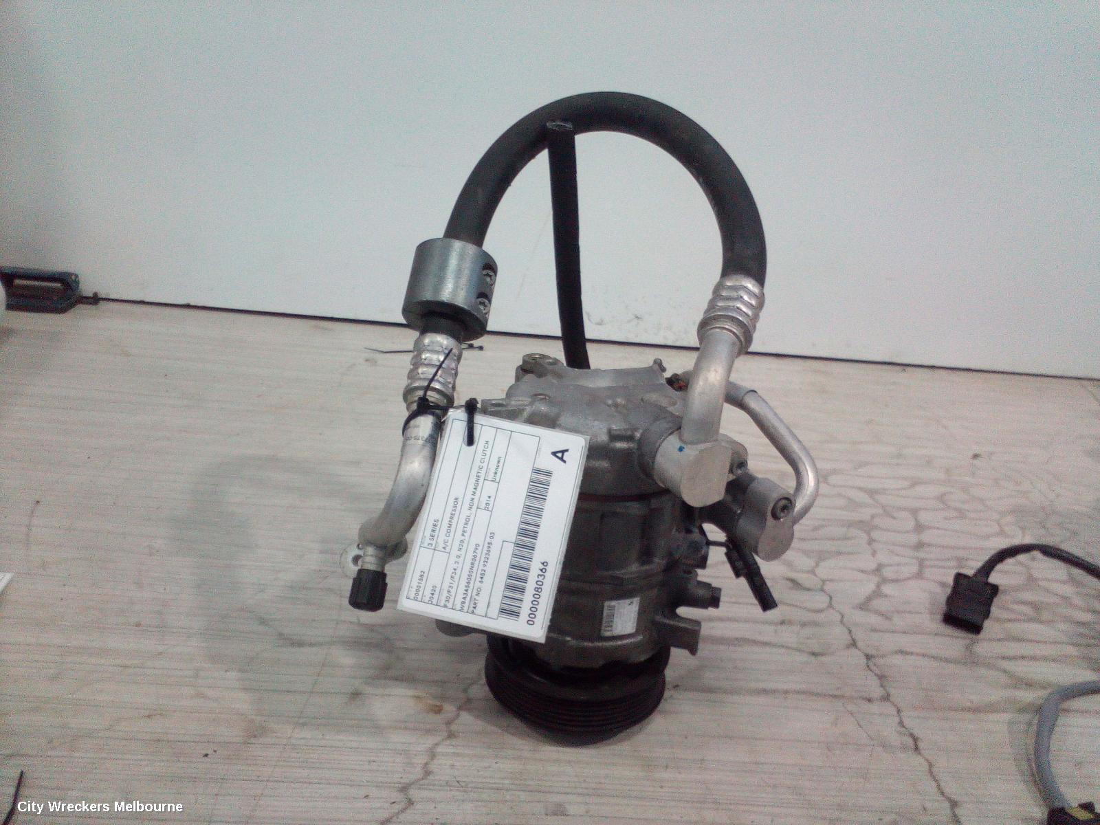 BMW 3 SERIES A/C COMPRESSOR, F30/F31/F34, 2.0, N20, PETROL, NON MAGNETIC CLUTCH TYPE, 11/2011 - 05/2016 - Image 2