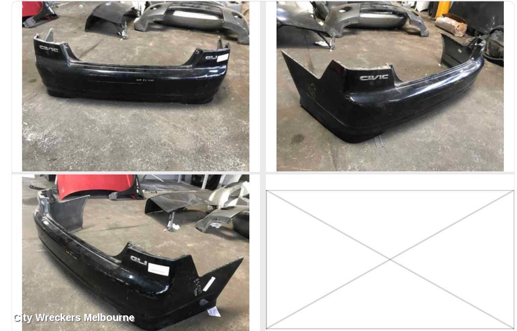HONDA CIVIC REAR BUMPER, 7TH GEN, SEDAN, 11/2000 - 01/2004 - Image 1