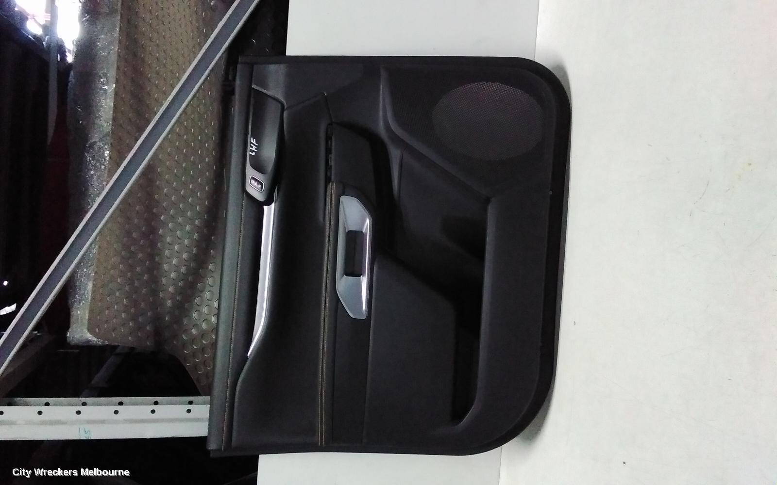 FORD RANGER DOOR TRIM, RA, LH FRONT, LEATHER, BLACK, W/ ORANGE STITCHING, 05/2022 ONWARDS - Image 1