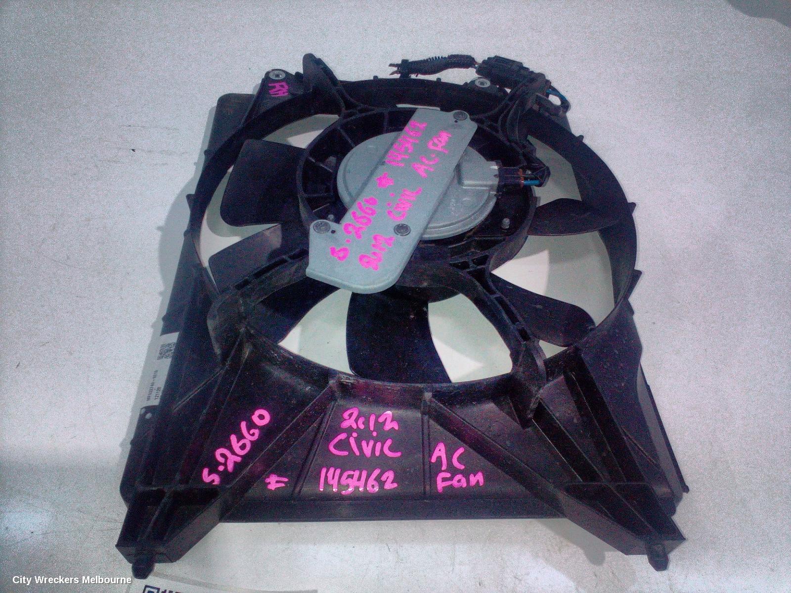 HONDA CIVIC FAN, A/C FAN, HATCH (VIN SHHFK), 1.8, PETROL, 9TH GEN, 06/2012 - 04/2016 - Image 1