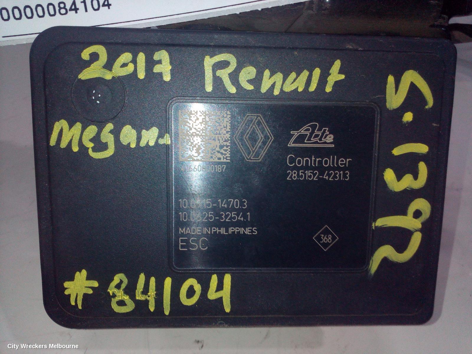 RENAULT MEGANE ABS PUMP/MODULATOR, GEN 4, 06/2016 - 02/2020 - Image 1