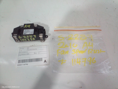 AUDI A4 FAN SPEED RESISTOR, B8 8K, 02/2008 - 01/2016 - Image 1