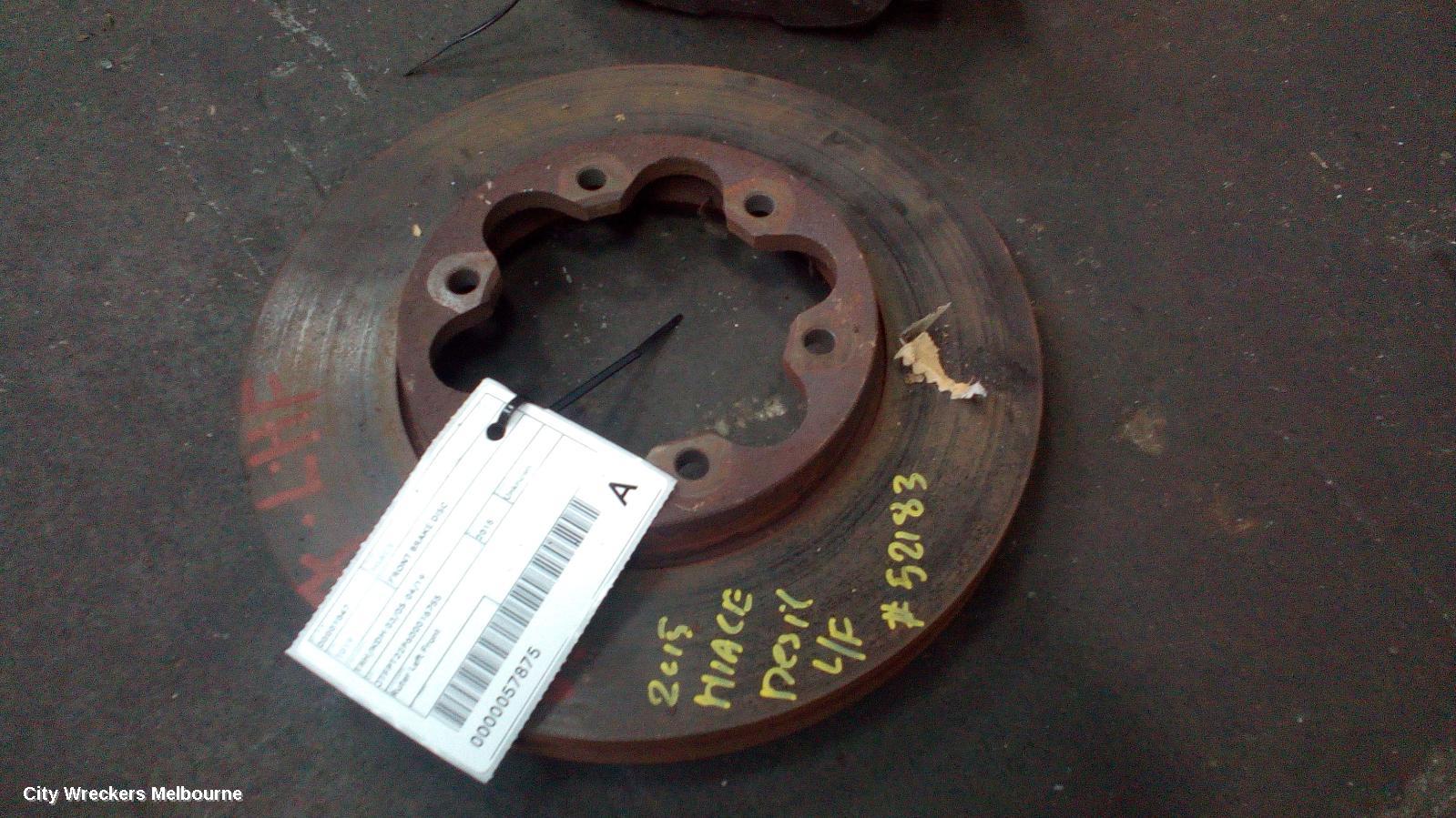 TOYOTA HIACE FRONT BRAKE DISC/DRM, TRH/KDH 03/2005 - 04/2019 - Image 1
