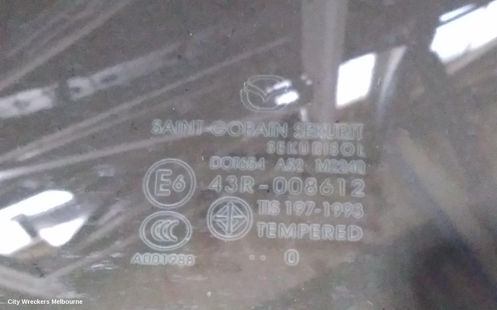 MAZDA CX9 LEFT FRONT DOOR WINDOW, TB, 12/2007 - 12/2015 - Image 2