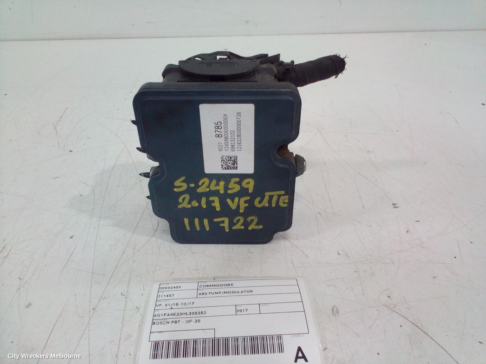 HOLDEN COMMODORE ABS PUMP/MODULATOR, VF, NON TRACTION CONTROL TYPE, 05/2013 - 12/2017 - Image 1