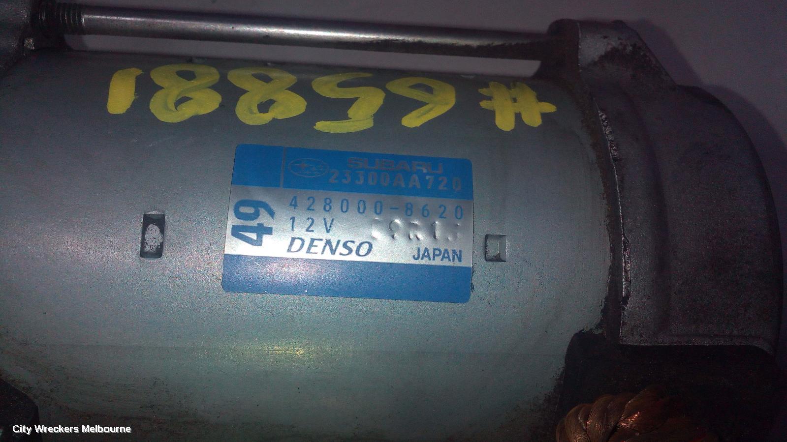TOYOTA 86 STARTER, PETROL, 2.0, AUTO T/M, 1.6KW, 23300AA720, FA20, ZN6, 04/2012 - 09/2021 - Image 2