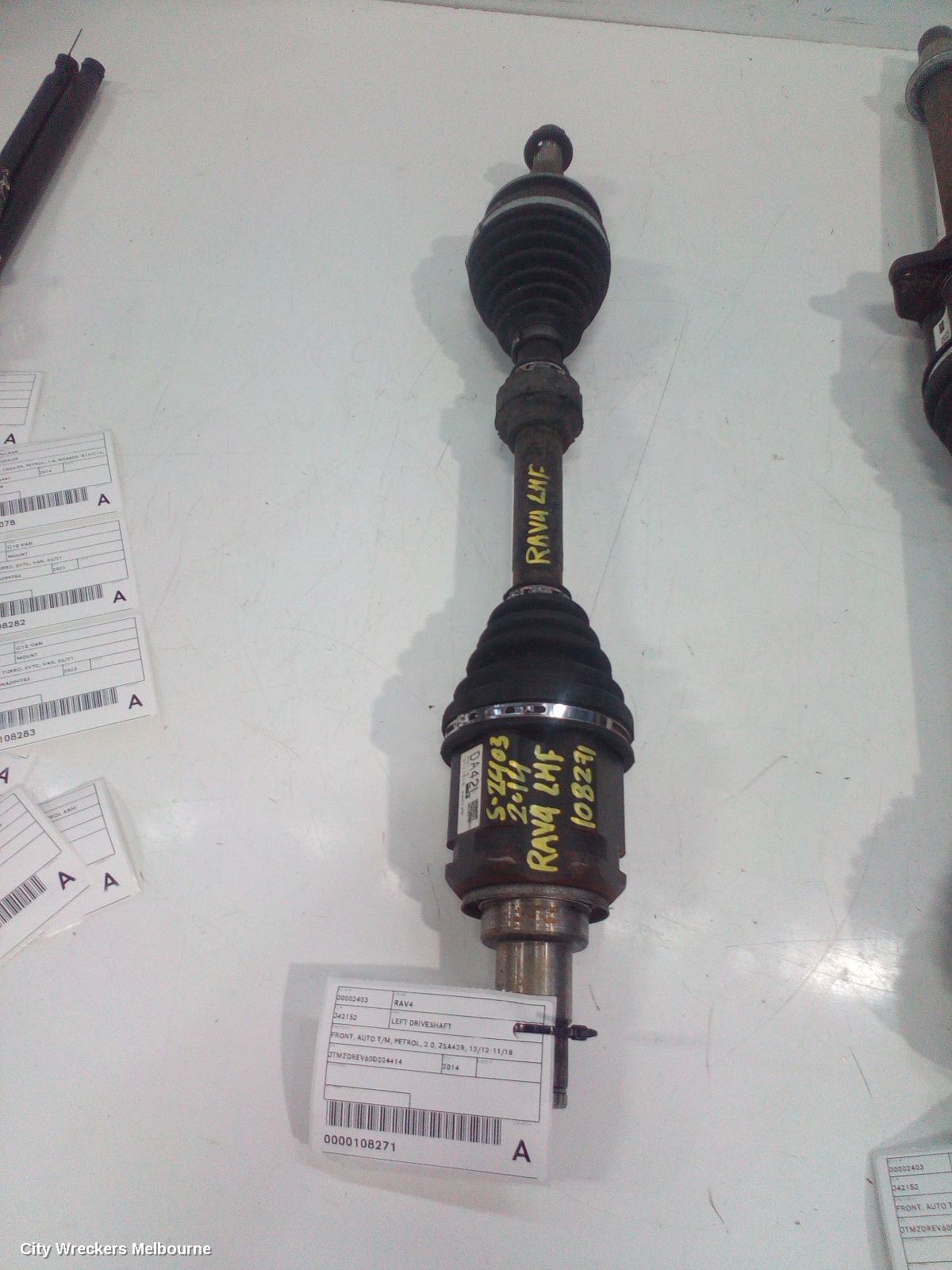 TOYOTA RAV4 LEFT DRIVESHAFT, FRONT, AUTO T/M, PETROL, 2.0, ZSA42R, 12/2012 - 11/2018 - Image 2