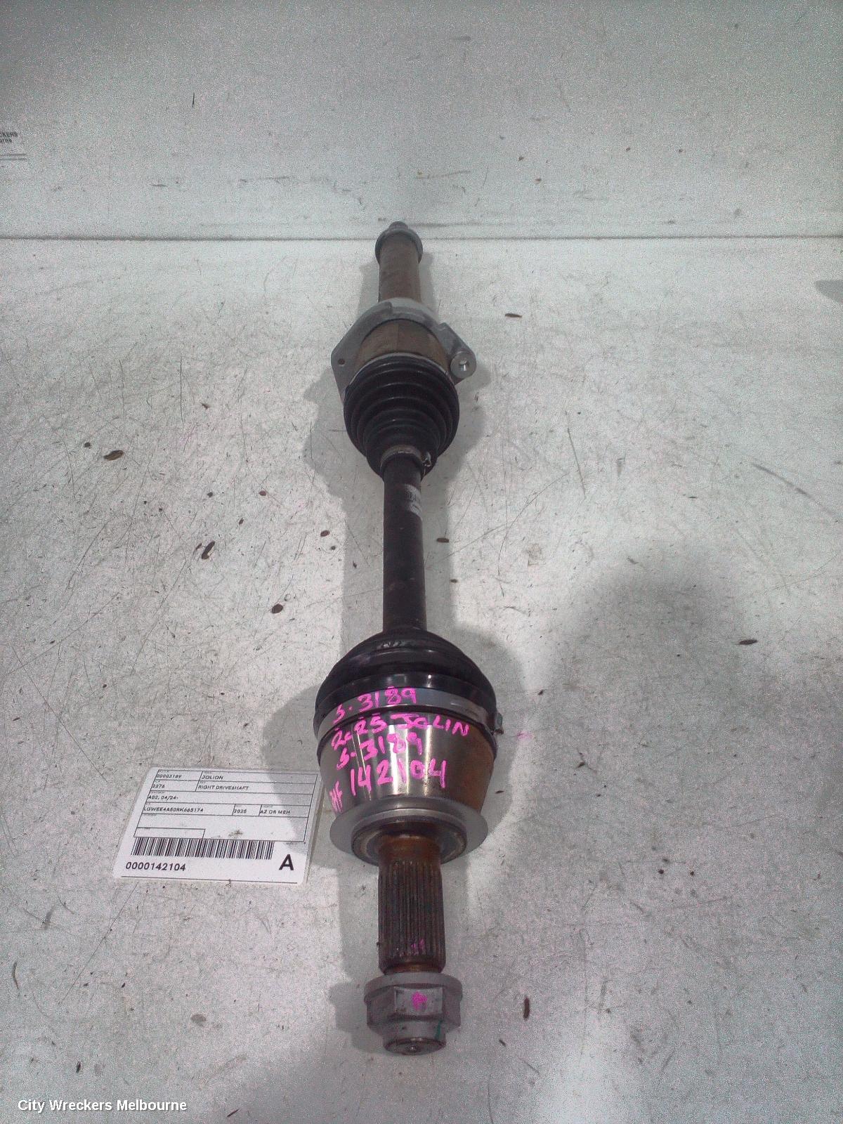 HAVAL JOLION RIGHT DRIVESHAFT, A02, 04/2024 ONWARDS - Image 1