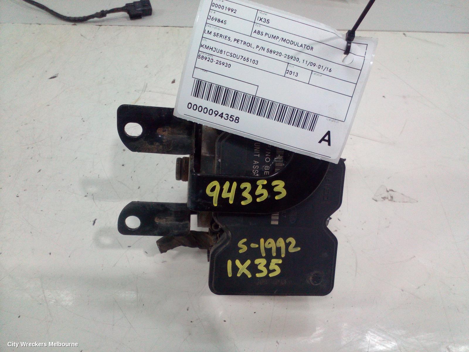 HYUNDAI IX35 ABS PUMP/MODULATOR, LM SERIES, PETROL, P/N 58920-2S930, 11/2009 - 01/2016 - Image 1