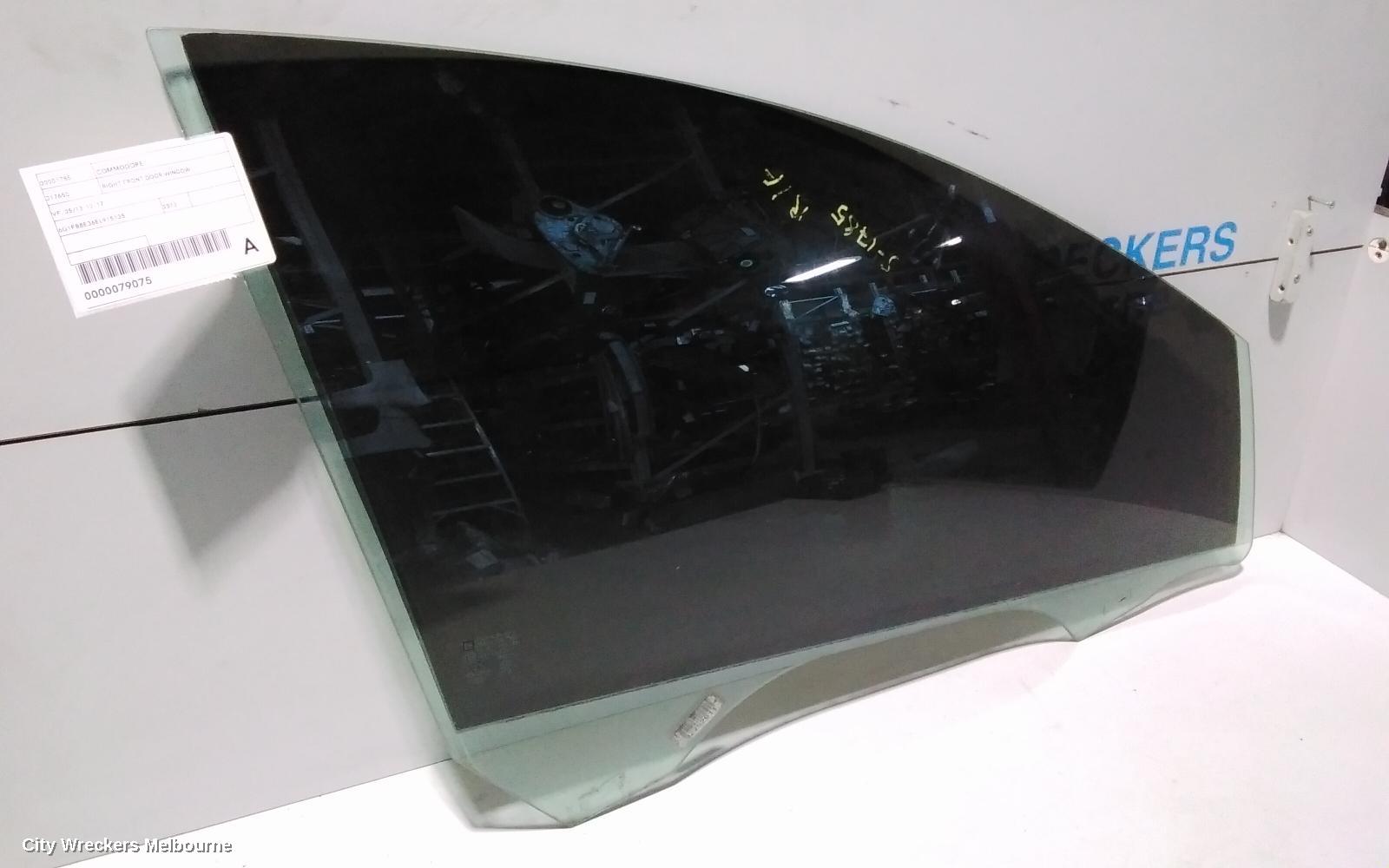 HOLDEN COMMODORE RIGHT FRONT DOOR WINDOW, VF, 05/2013 - 12/2017 - Image 1