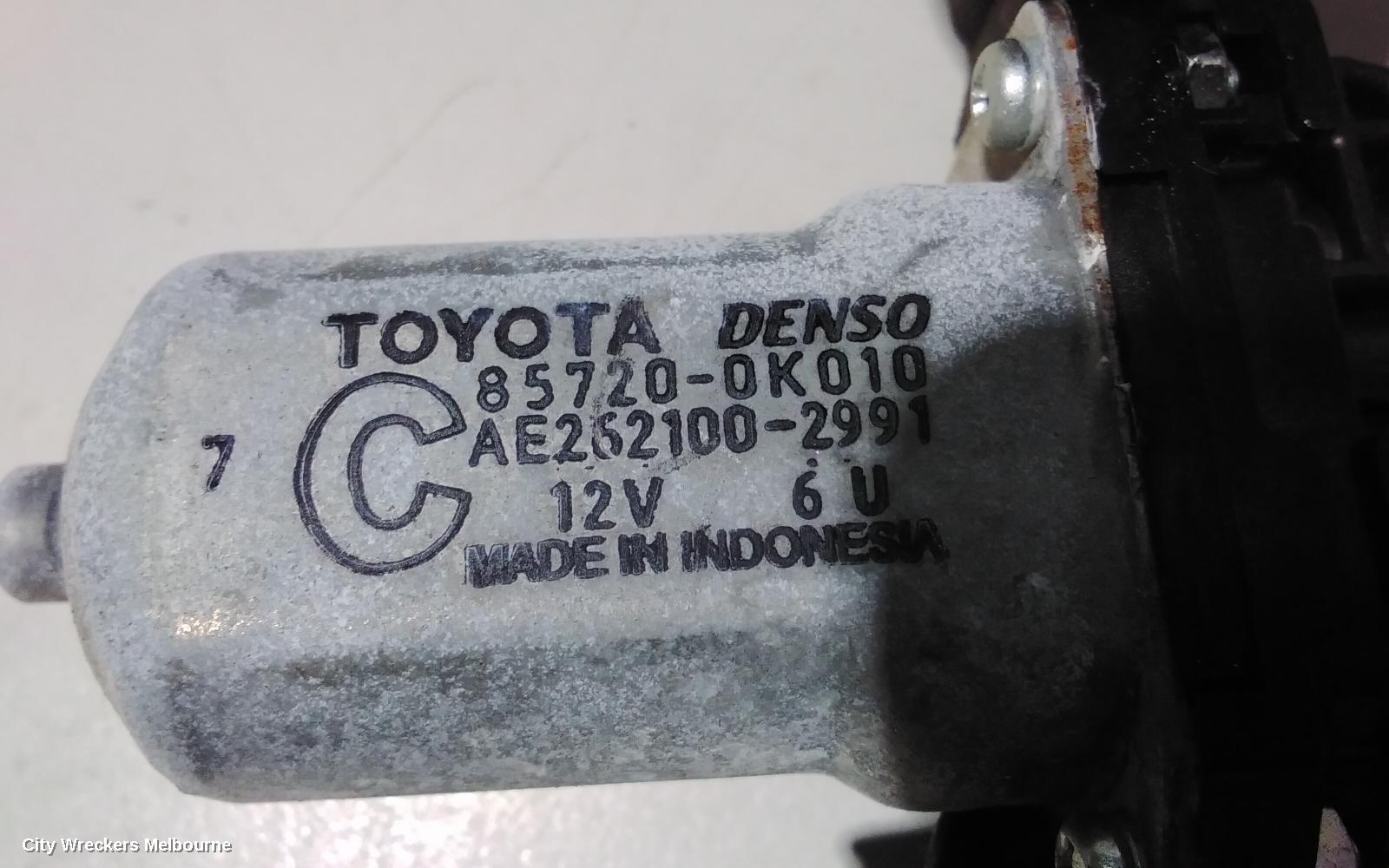 TOYOTA COROLLA RIGHT REAR WND REG/MOTOR, ZRE172R, SEDAN, 12/2013 - 06/2019 - Image 2