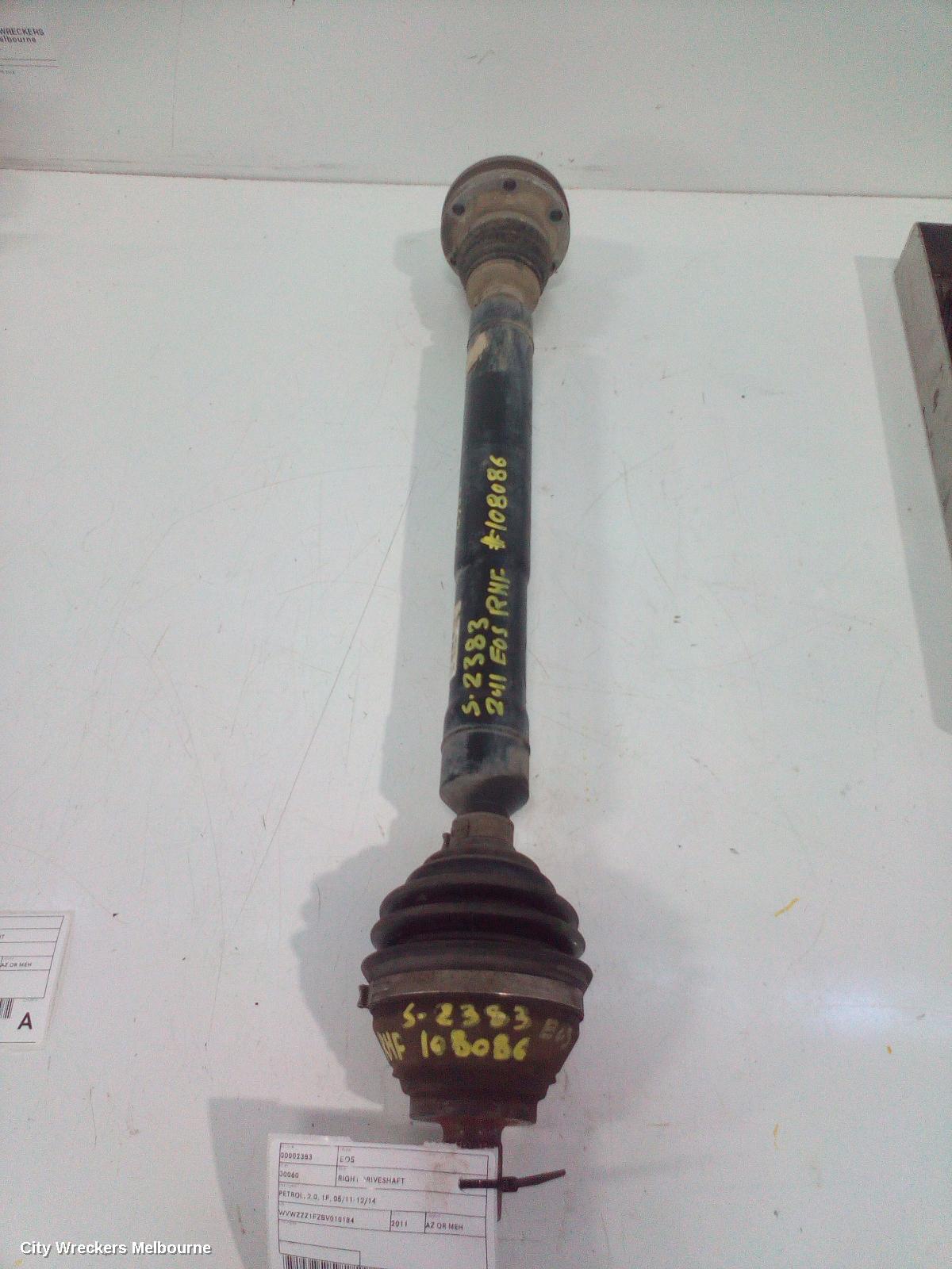 VOLKSWAGEN EOS RIGHT DRIVESHAFT, PETROL, 2.0, 1F, 05/2011 - 12/2014 - Image 2