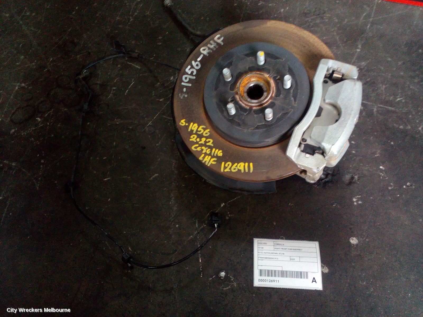 TOYOTA COROLLA RIGHT FRONT HUB ASSEMBLY, E210, 07/2018 ONWARDS - Image 2