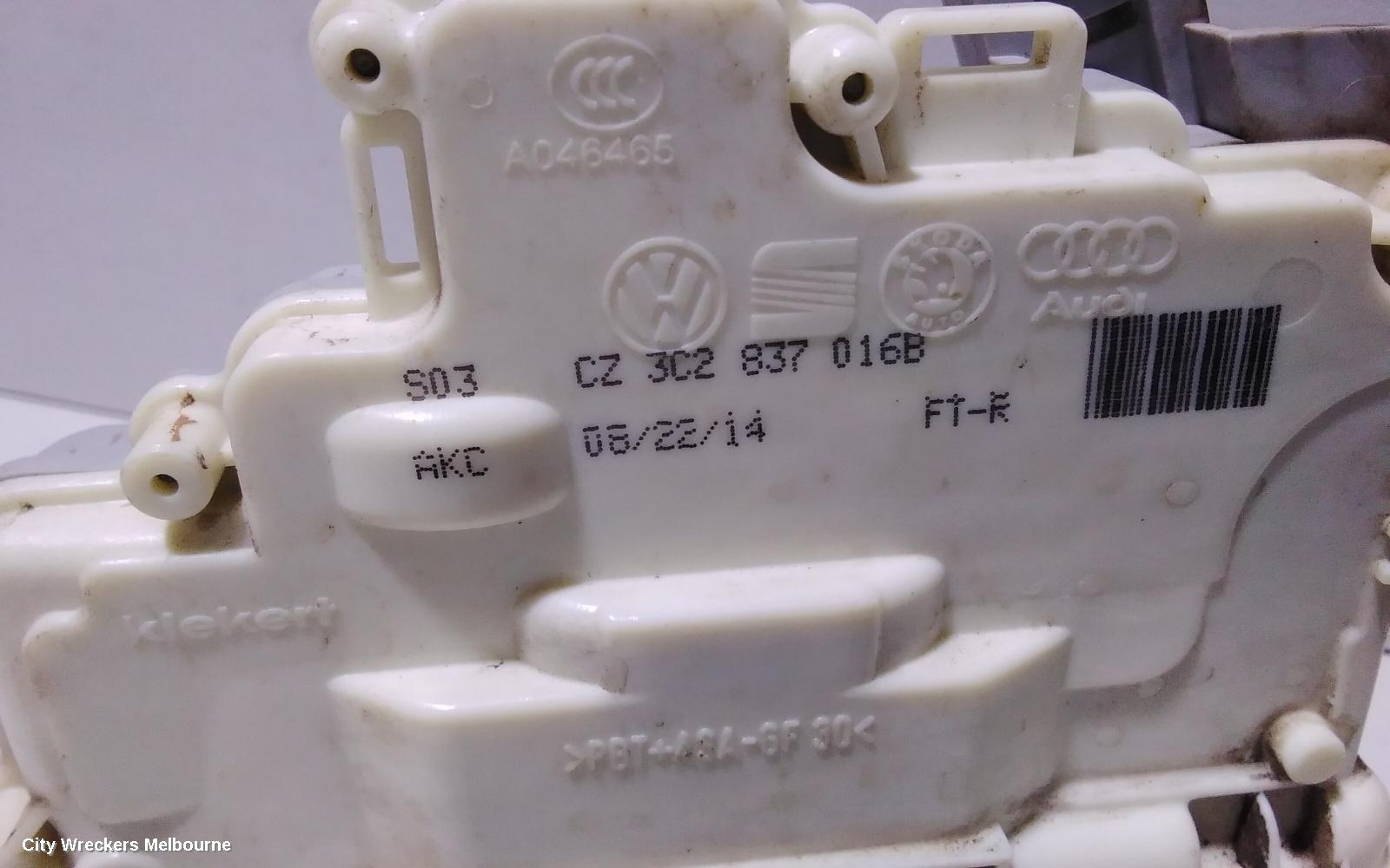 VOLKSWAGEN PASSAT DOOR/BOOT/GATE LOCK, RIGHT FRONT DOOR LOCK, 3C/MK6 B7, SEDAN/WAGON, P/N 3C2837016B, 04/2011 - 05/2015 - Image 2