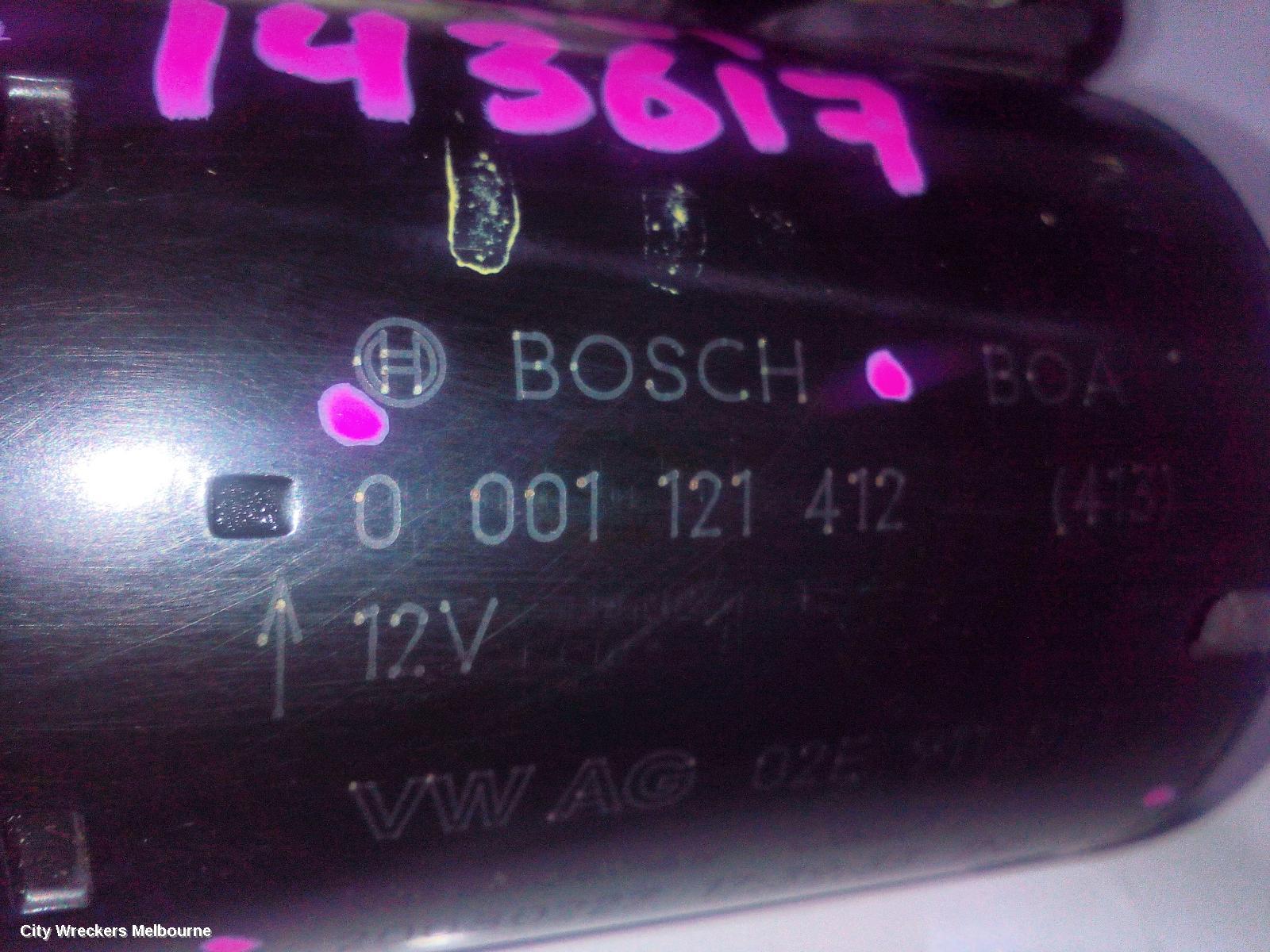 AUDI TT STARTER, PETROL, 2.0, BWA CODE, MANUAL T/M, BOSCH, 8J, 09/2006 - 08/2010 - Image 3