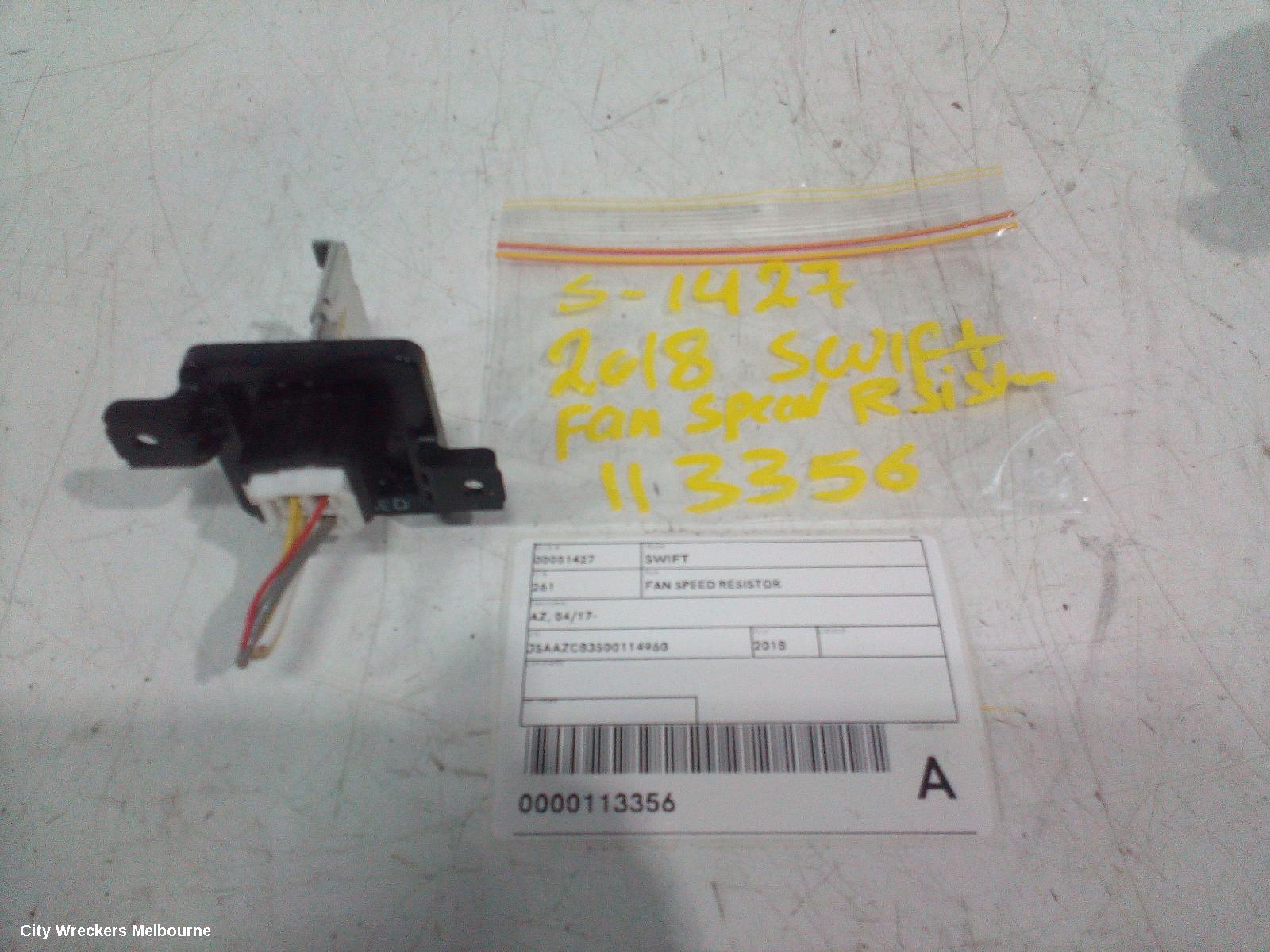 SUZUKI SWIFT FAN SPEED RESISTOR, AZ, 04/2017 - 03/2025 - Image 1