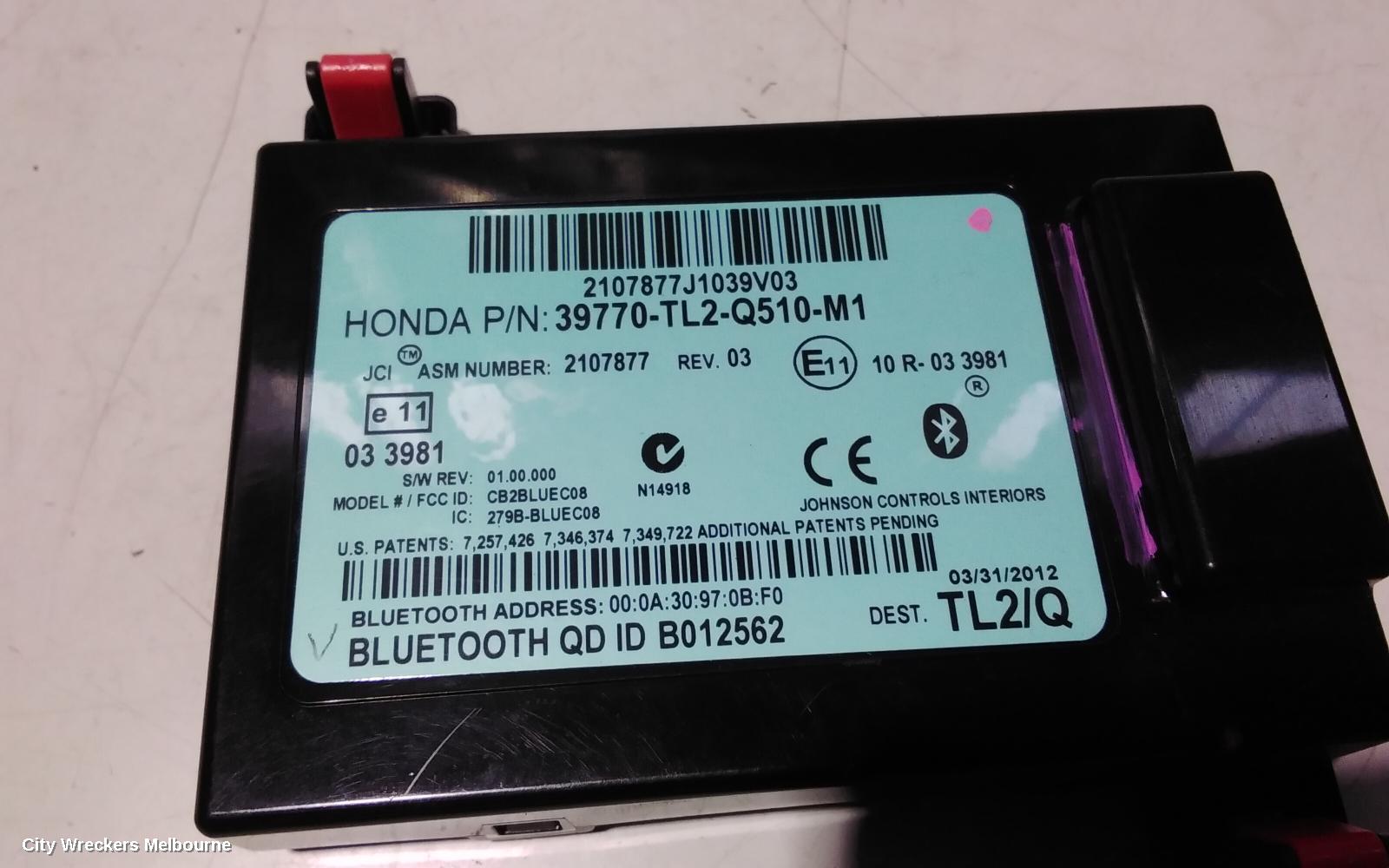 HONDA ACCORD, 8TH GENERATION 02/2008 - 04/2013, ACCORD EURO BLUETOOTH MODULE: 91365 - Image 2
