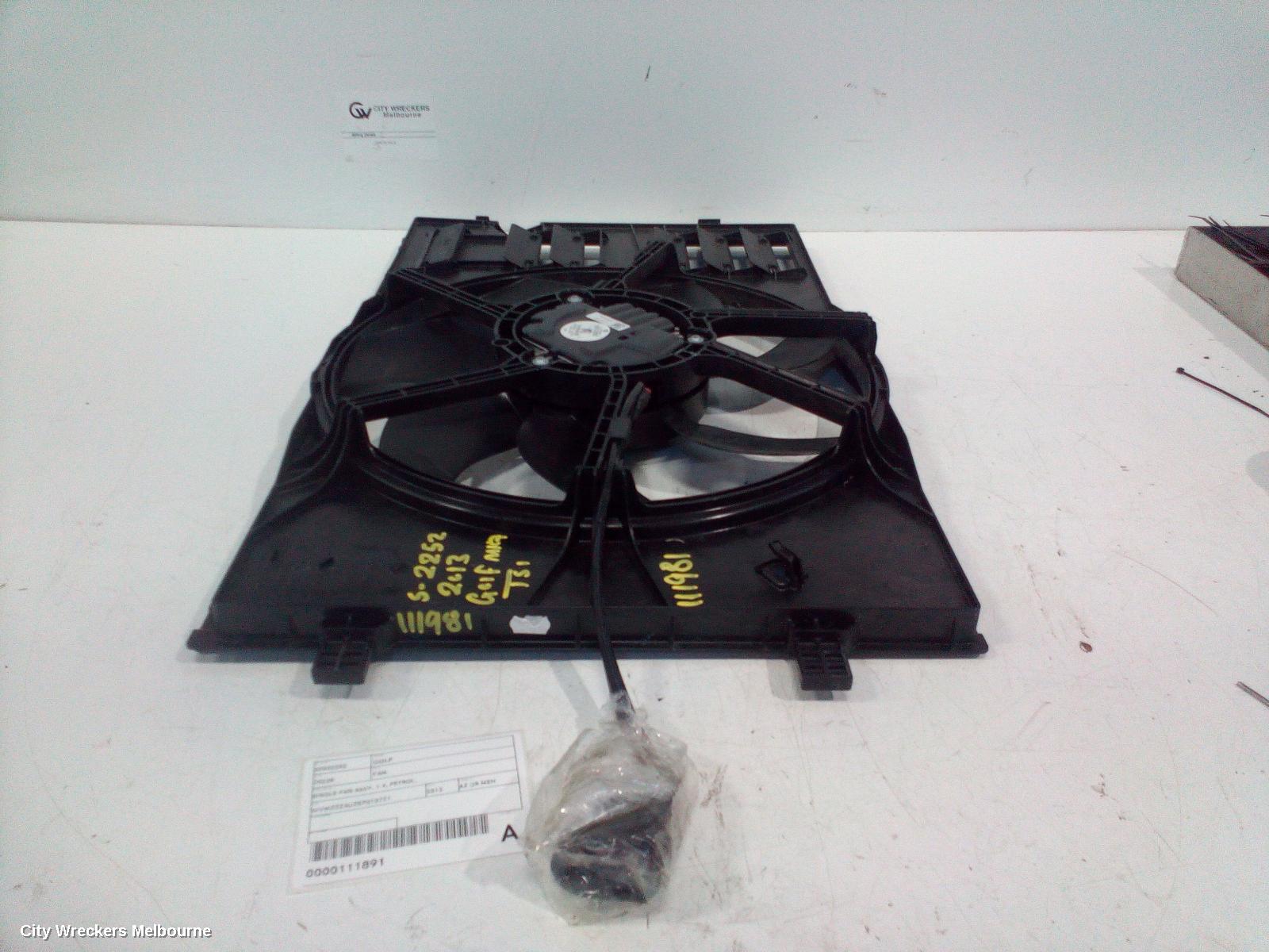 VOLKSWAGEN GOLF FAN, SINGLE FAN ASSY, 1.4, PETROL, CXSA/CHPA/CMBA/CZCA/CZDA/CPTA CODE, 400W (BROSE),  GEN 7, 01/2013 - 08/2020 - Image 2