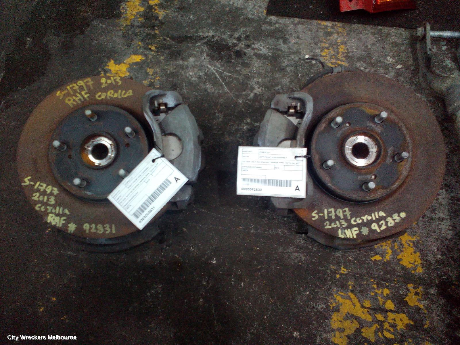 TOYOTA COROLLA LEFT FRONT HUB ASSEMBLY, ZRE182R, BOLT ON BEARING CARRIER TYPE, 10/2012 - 06/2018 - Image 3