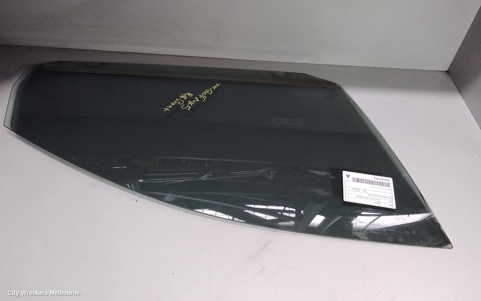 VOLKSWAGEN GOLF RIGHT FRONT DOOR WINDOW, GEN 5, 5DR HATCH, 06/2004 - 02/2009 - Image 1