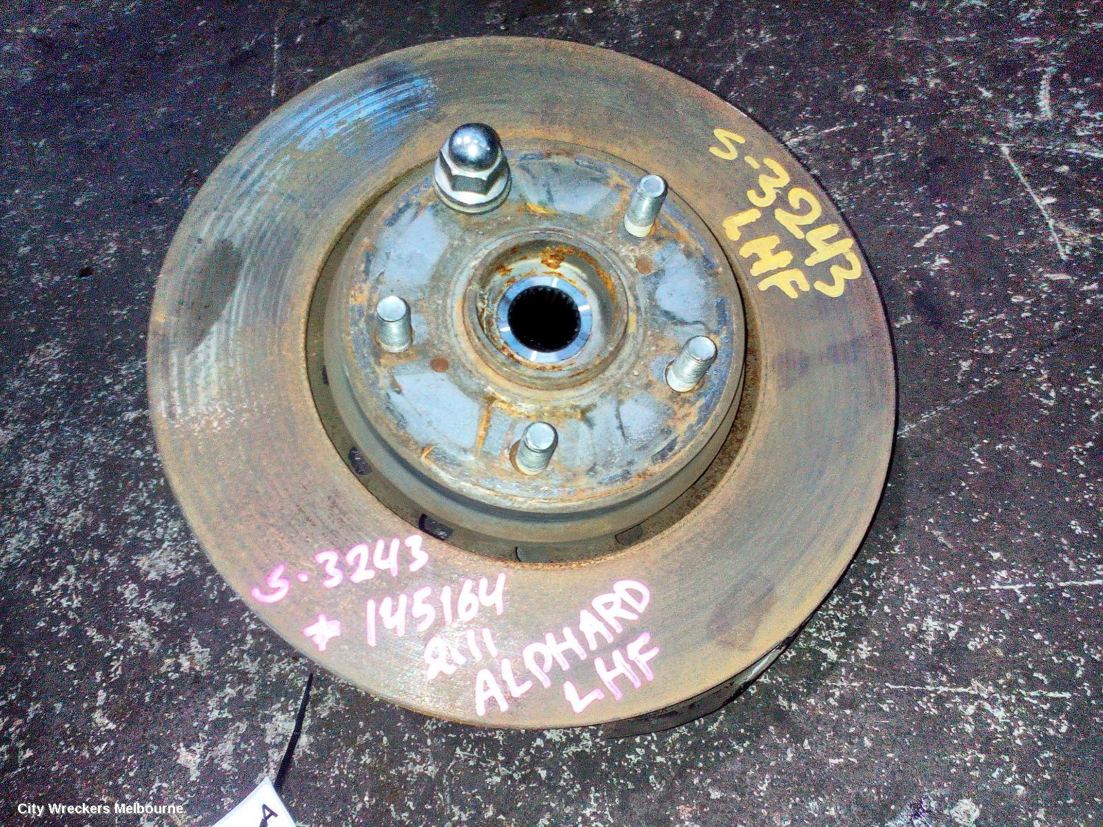 TOYOTA ALPHARD LEFT FRONT HUB ASSEMBLY, 20 SERIES, 08-15 (IMPORT) - Image 1