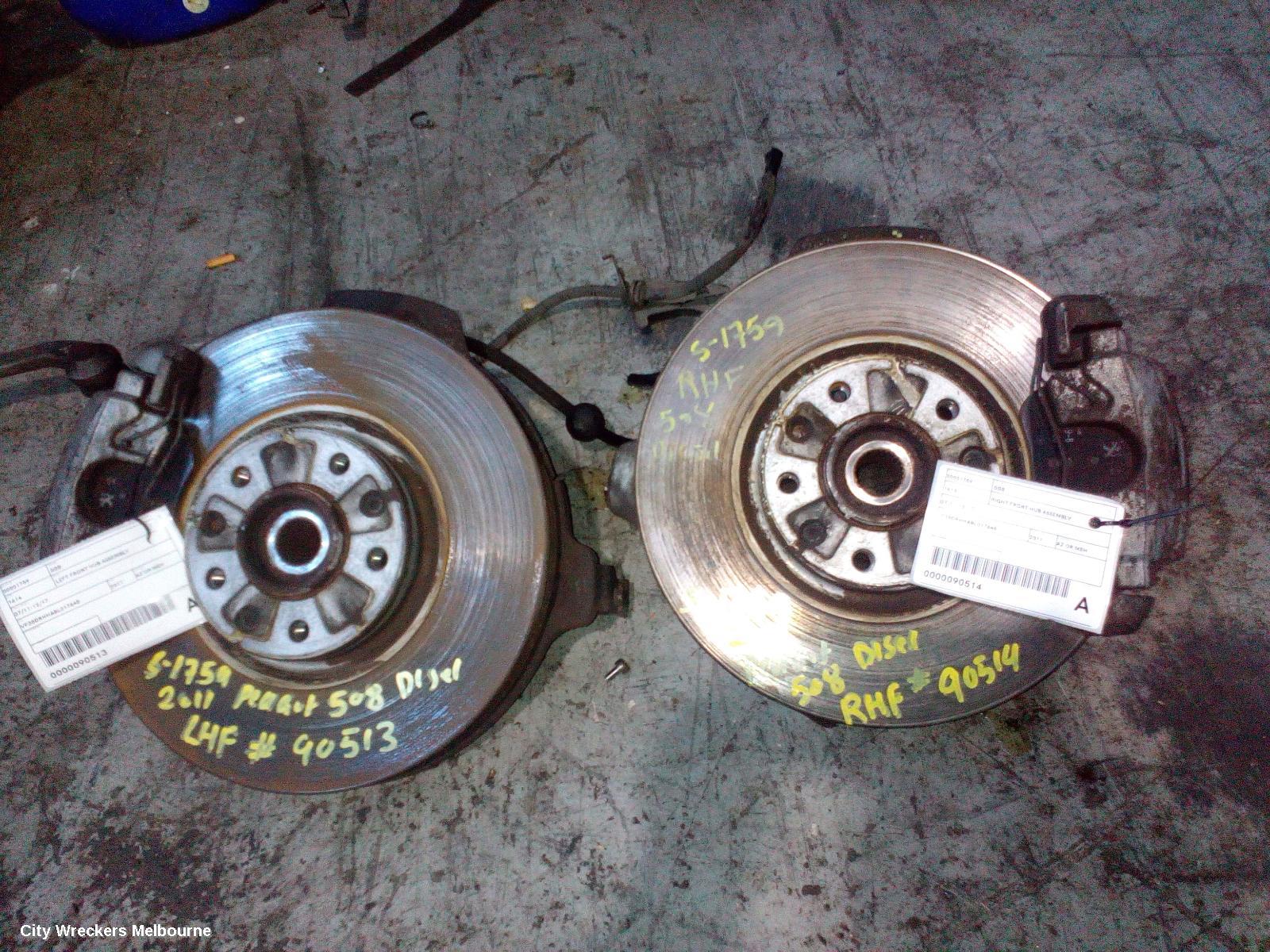 PEUGEOT 508 RIGHT FRONT HUB ASSEMBLY, 07/2011 - 12/2017 - Image 2