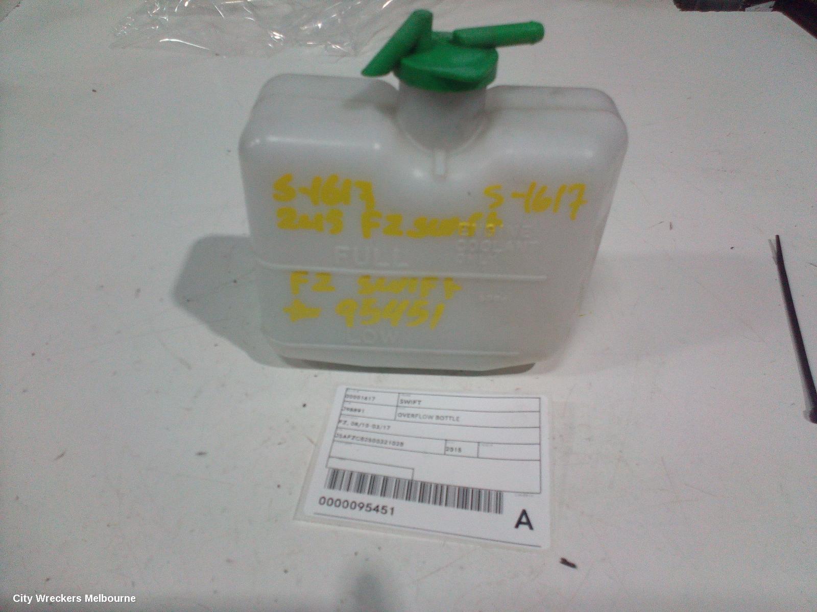 SUZUKI SWIFT OVERFLOW BOTTLE, FZ, 08/2010 - 03/2017 - Image 2