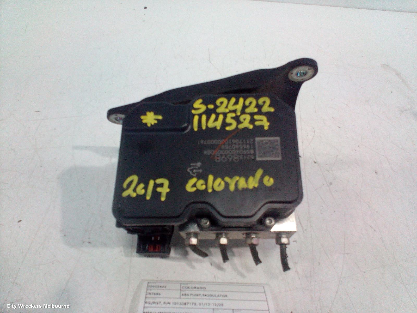 HOLDEN COLORADO ABS PUMP/MODULATOR, RG/RG7, P/N 1013387170, 01/2012 - 12/2020 - Image 1