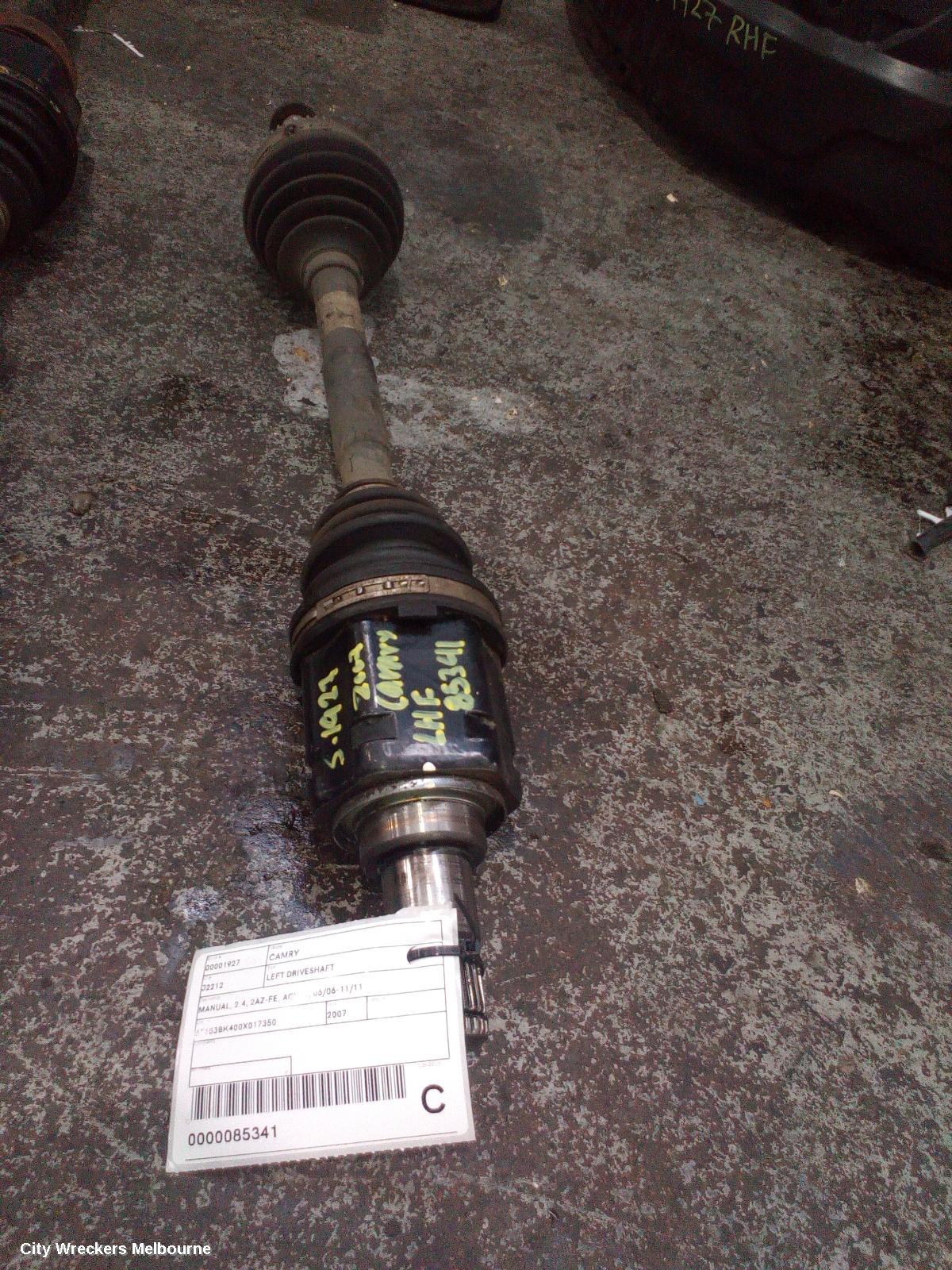 TOYOTA CAMRY LEFT DRIVESHAFT, MANUAL, 2.4, 2AZ-FE, ACV40, 06/2006 - 11/2011 - Image 1