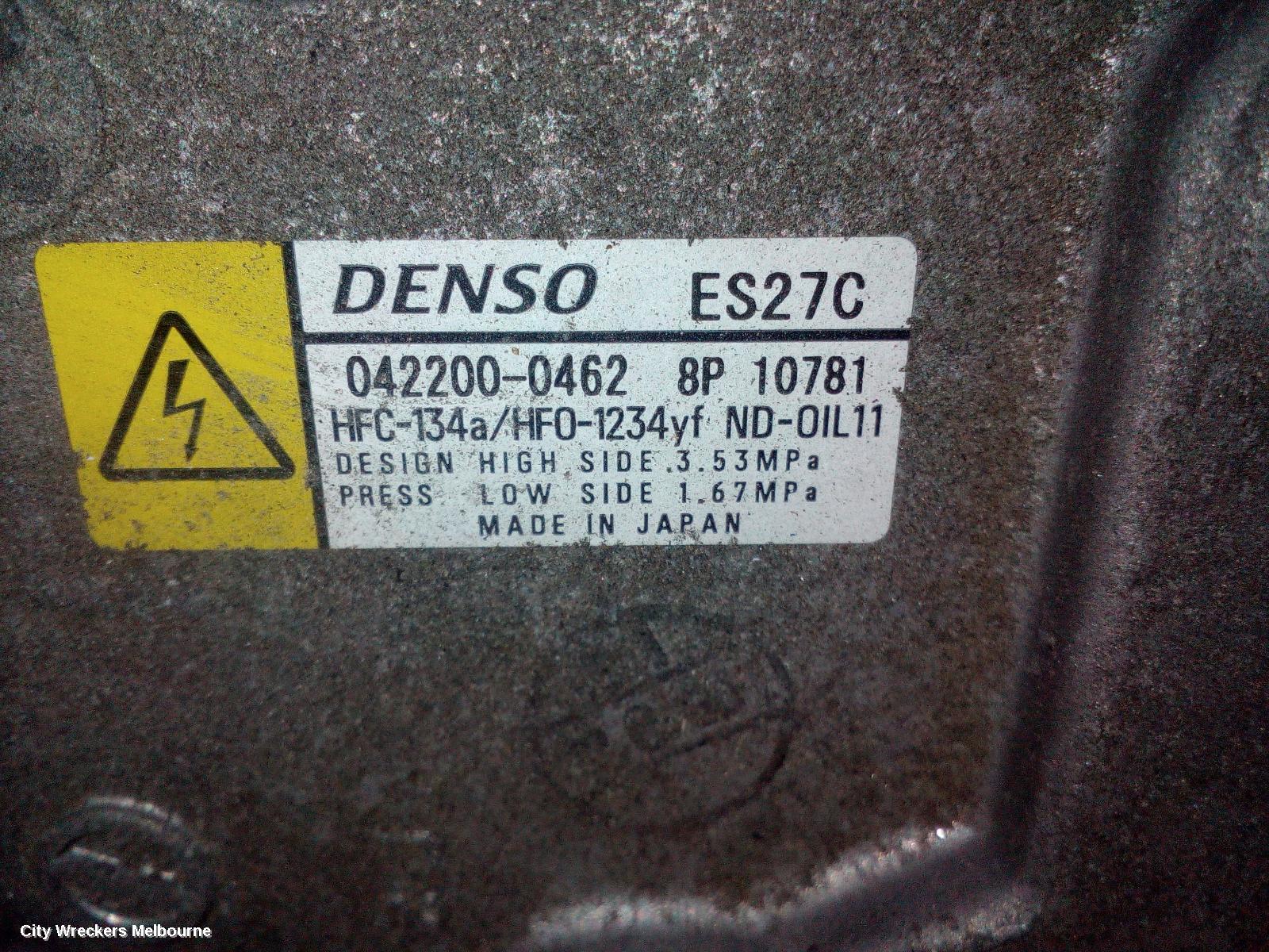 TOYOTA CAMRY A/C COMPRESSOR, AVV50, 2.5, 2AR-FXE, HYBRID, 03/2012 - 10/2017 - Image 2