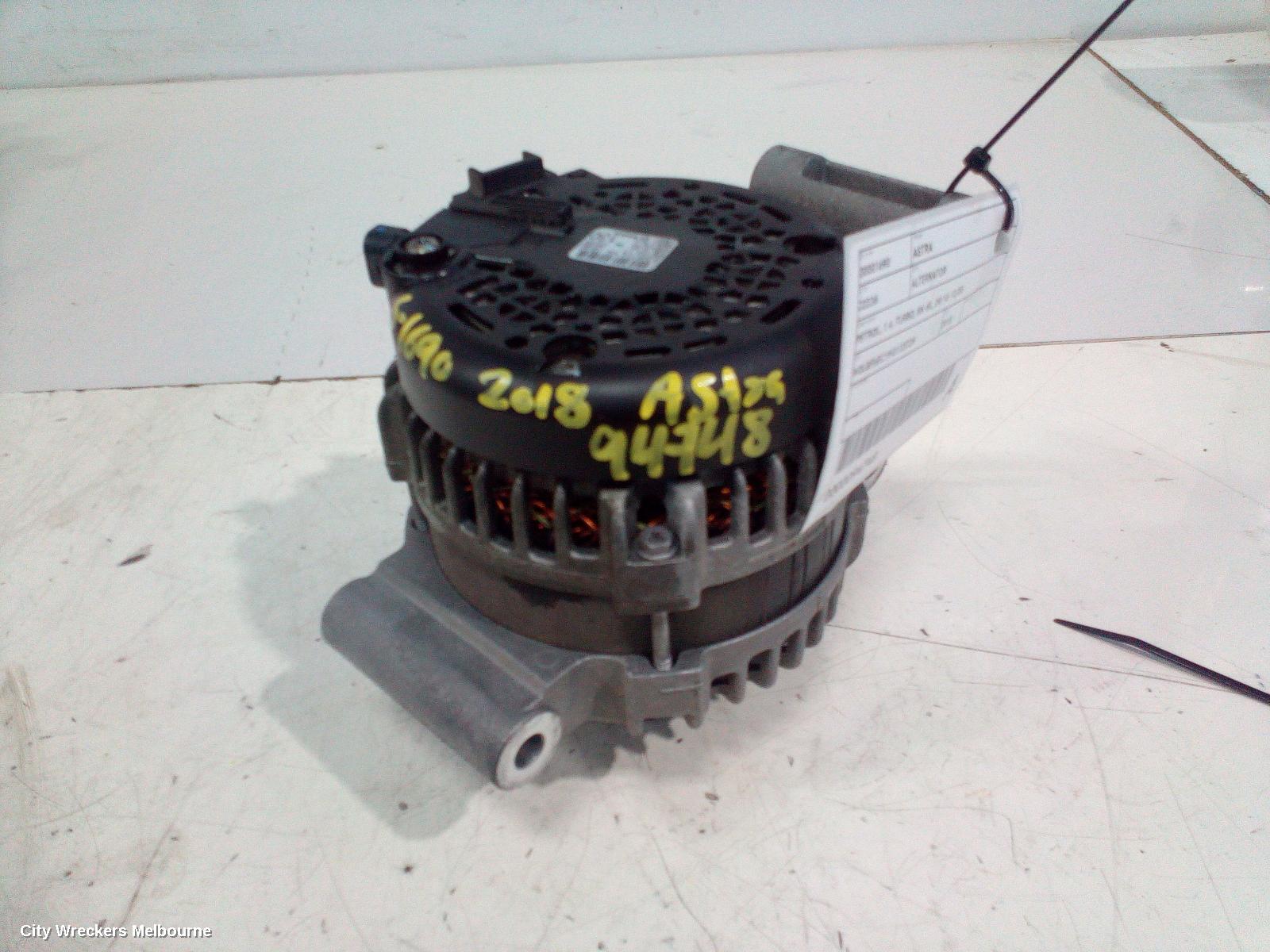 HOLDEN ASTRA ALTERNATOR, PETROL, 1.4, TURBO, BK-BL, 09/2016 - 12/2020 - Image 1