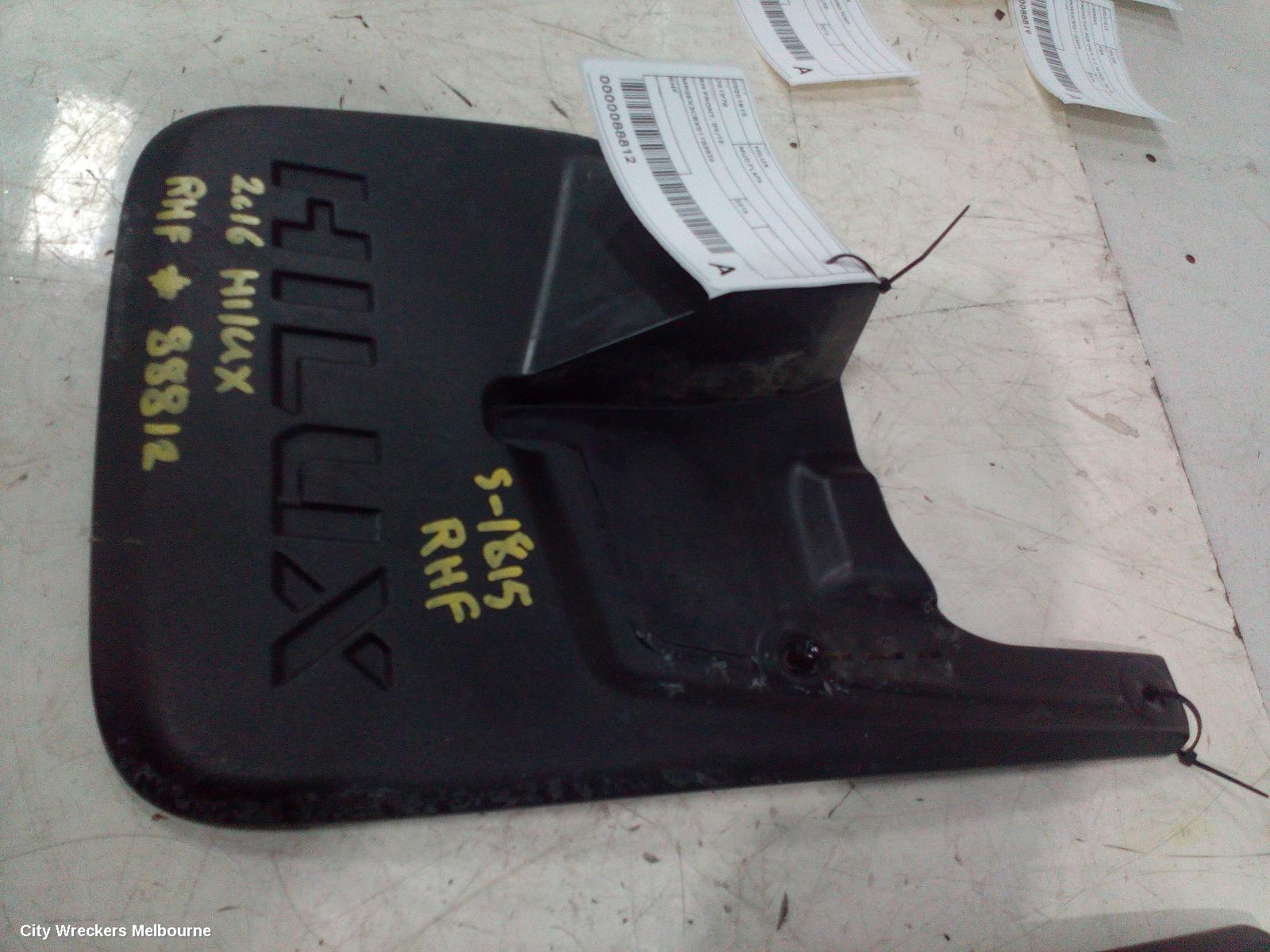 TOYOTA HILUX MUD FLAPS, RH FRONT, 09/2015 ONWARDS - Image 3