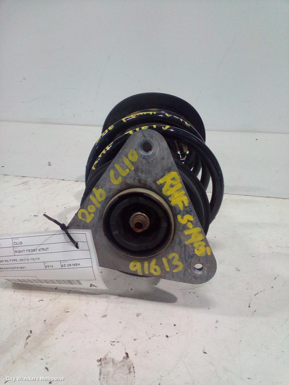 RENAULT CLIO RIGHT FRONT STRUT, X98, NON RS TYPE, 09/2013 - 10/2019 - Image 1
