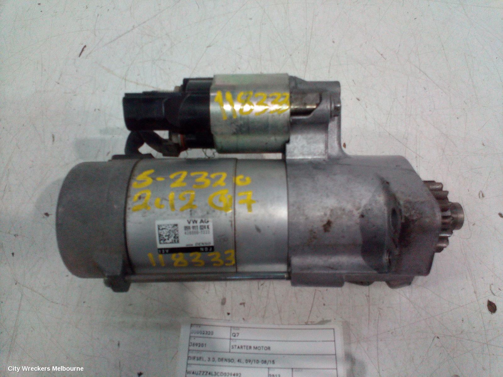 AUDI Q7 STARTER, DIESEL, 3.0, DENSO, 4L, 09/2010 - 08/2015 - Image 2