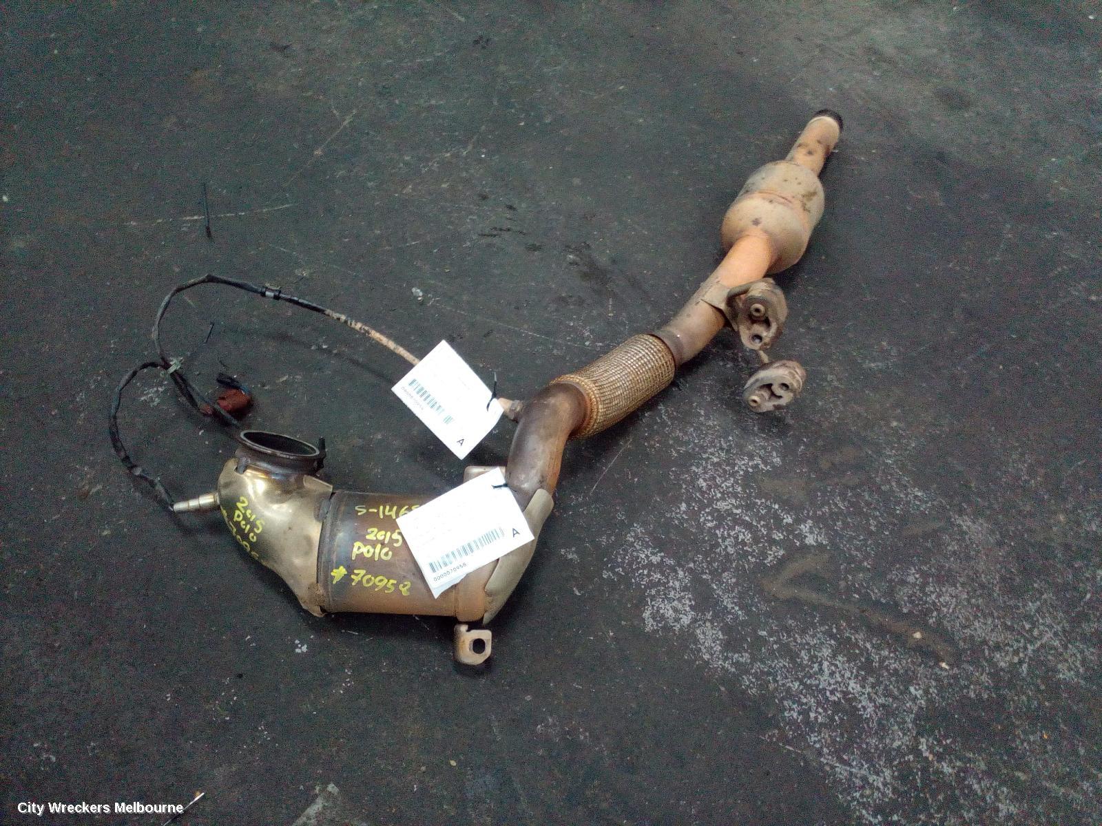 VOLKSWAGEN POLO CATALYTIC CONVERTER, DOWNPIPE-CAT TYPE, 1.2, PETROL, CJZC/CJZD CODE, 6R, 05/2014 - 09/2017 - Image 1