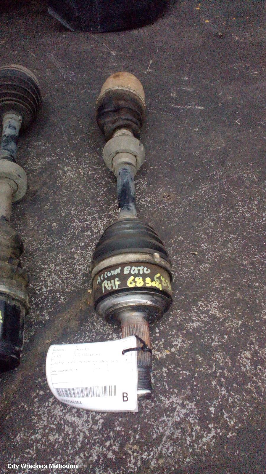 HONDA ACCORD RIGHT DRIVESHAFT, AUTO T/M, 2.4, 8TH GEN, EURO (VIN JHMCU), 06/2008 - 12/2015 - Image 1