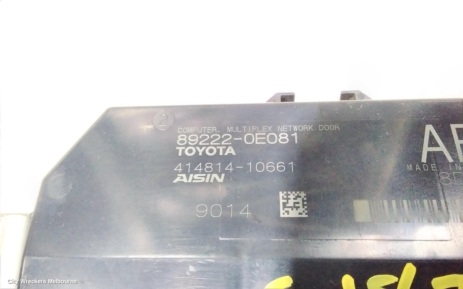 TOYOTA KLUGER, XU50 SERIES, 03/2014 - 02/2021, 89222-OEO81 ~ COMPUTER, MULTIPLEX NETWORK DOOR: 98584 - Image 3