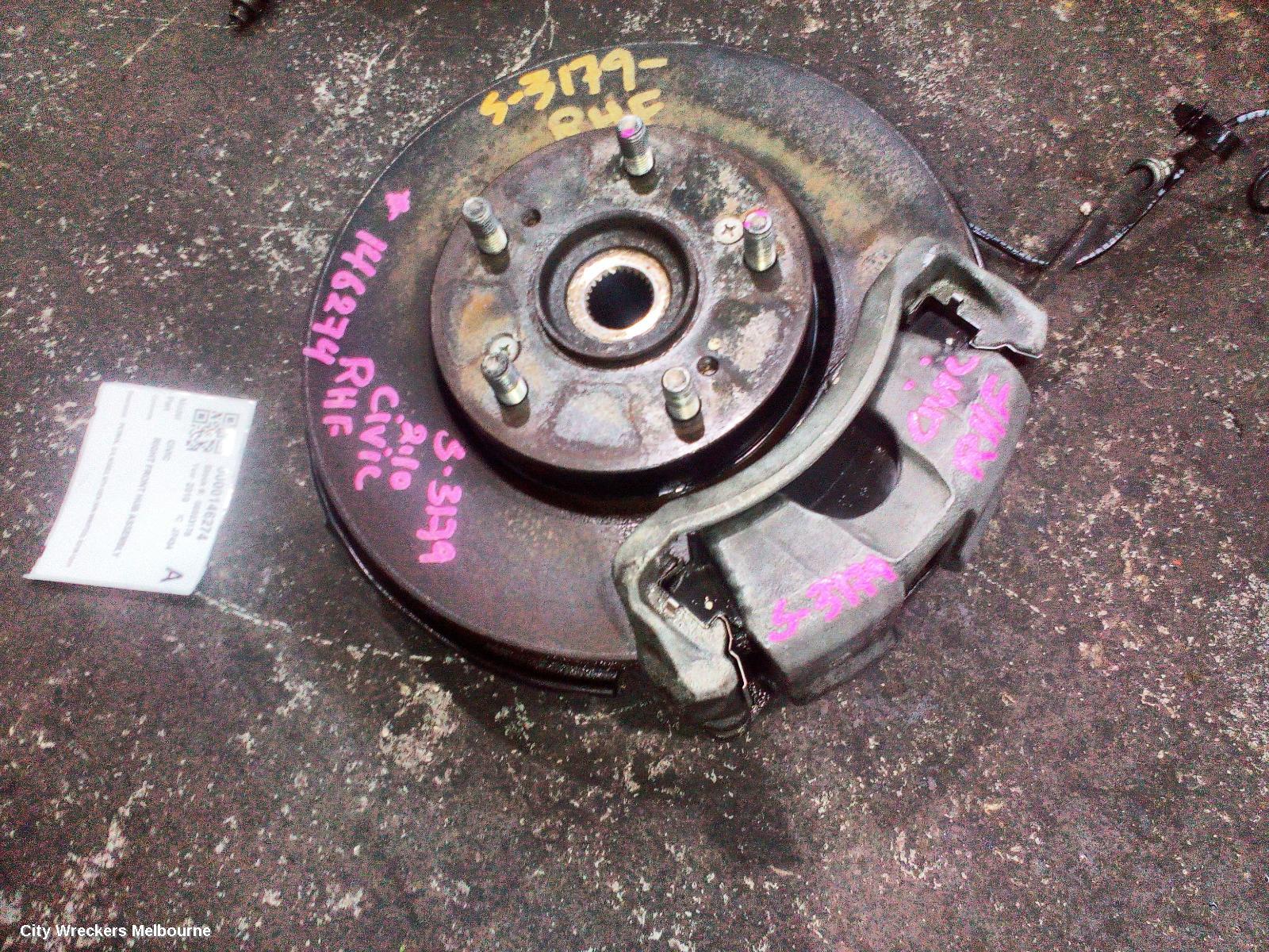 HONDA CIVIC RIGHT FRONT HUB ASSEMBLY, PETROL, 2.0, K20Z2, 8TH GEN (VIN MRHFD2), 02/2006 - 12/2011 - Image 2