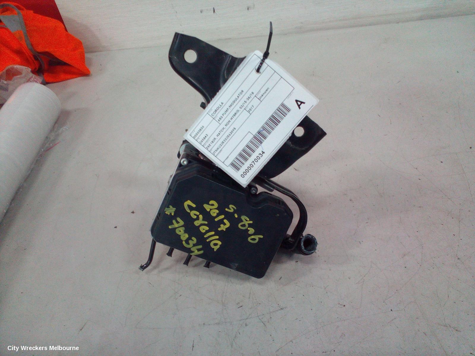 TOYOTA COROLLA ABS PUMP/MODULATOR, ZRE182R, HATCH, NON HYBRID, 03/2015 - 06/2018 - Image 1