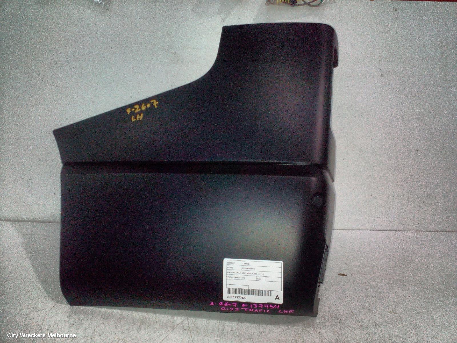 RENAULT TRAFIC REAR BUMPER, BUMPER BAR (LH SIDE), BLACK, X82, 01/2015 ONWARDS - Image 1