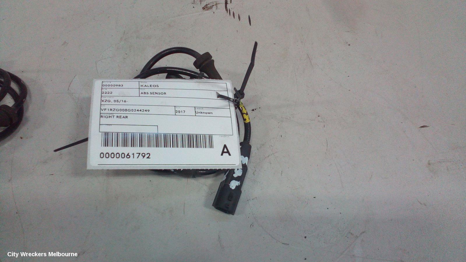 RENAULT KALEOS ABS SENSOR, XZG, RH REAR, FWD, 05/2016 ONWARDS - Image 3