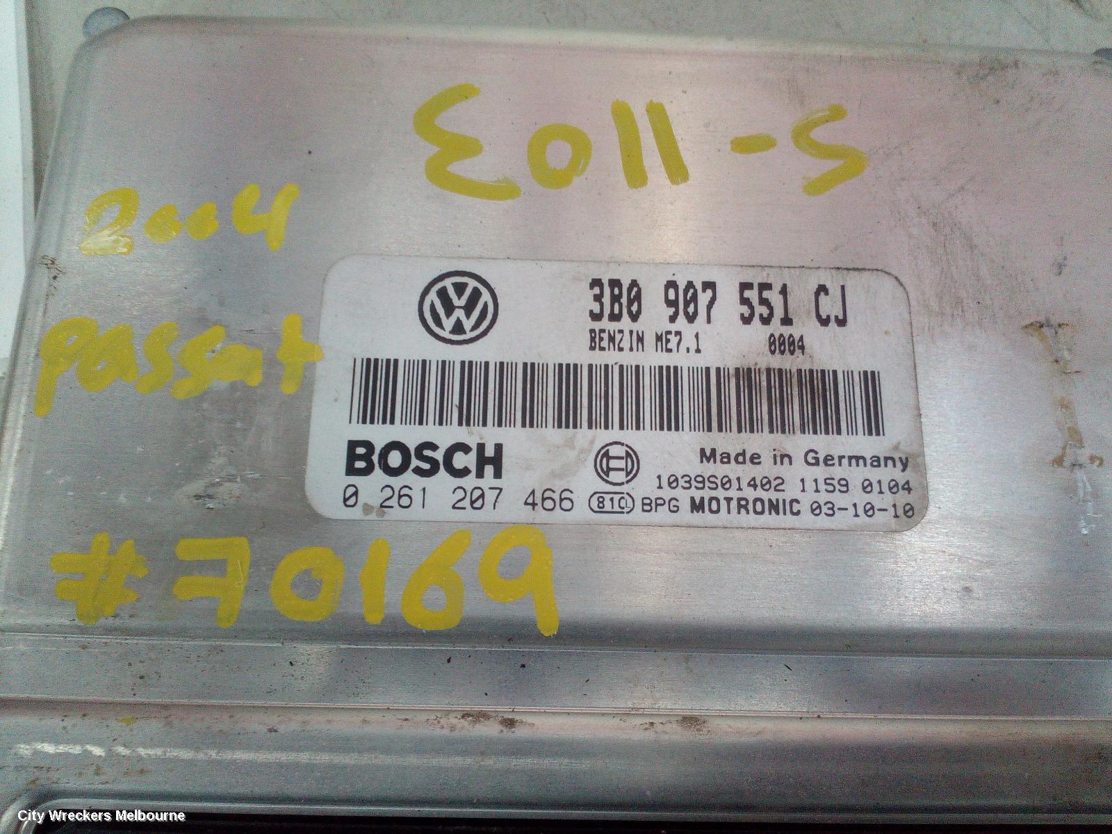 VOLKSWAGEN PASSAT ECU, ENGINE ECU, 2.8, AUTO T/M, ECU ONLY, 3B/GP, 03/1997 - 11/2005 - Image 1