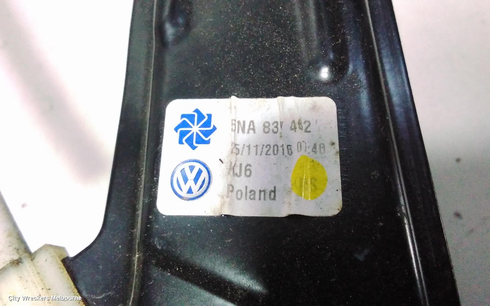 VOLKSWAGEN TIGUAN RIGHT FRONT WINDOW REG/MOTOR, DOOR REG ASSY (REG AND MOTOR), 5NA, 06/2016 ONWARDS - Image 2